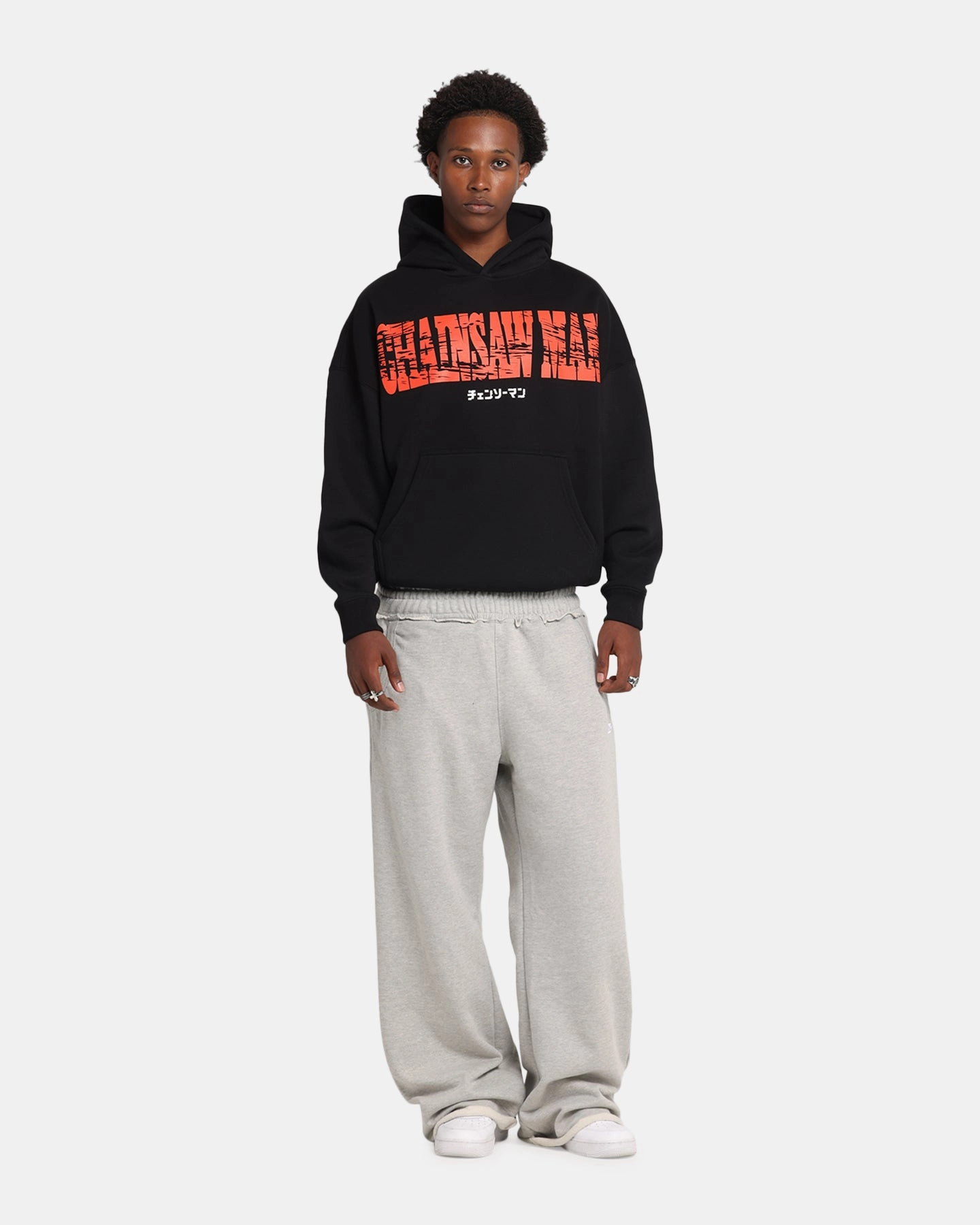 Goat Crew X Chainsaw Man Premium Hoodie Black Minimalist Trim