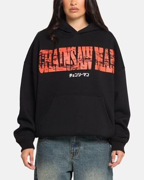 Triple Stitch Seams Goat Crew X Chainsaw Man Premium Hoodie Black