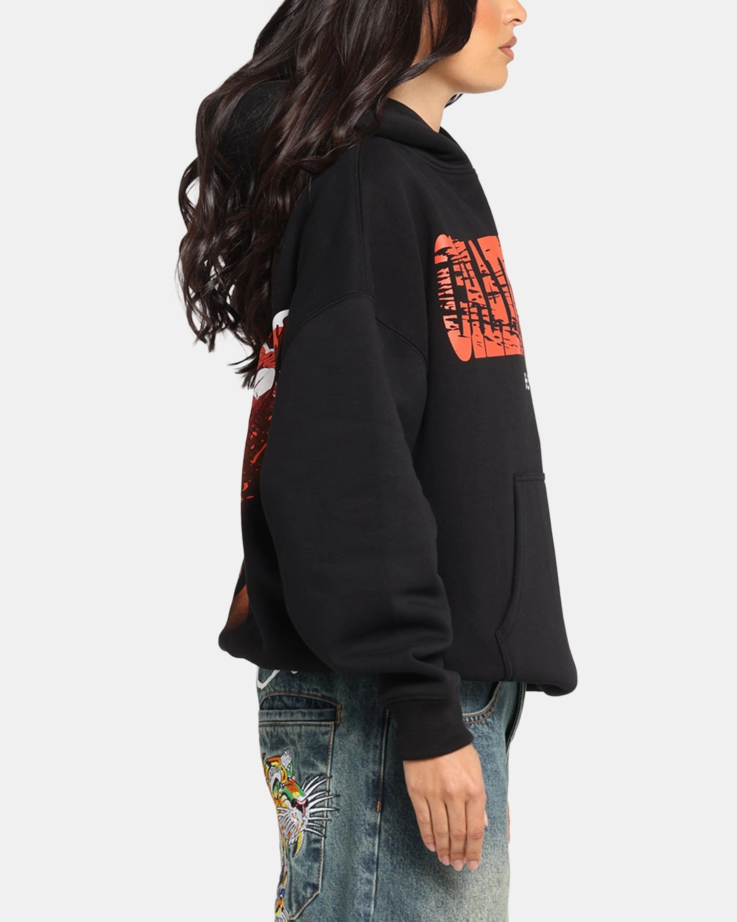 Goat Crew X Chainsaw Man Premium Hoodie Black City Wear Style Long Sleeves