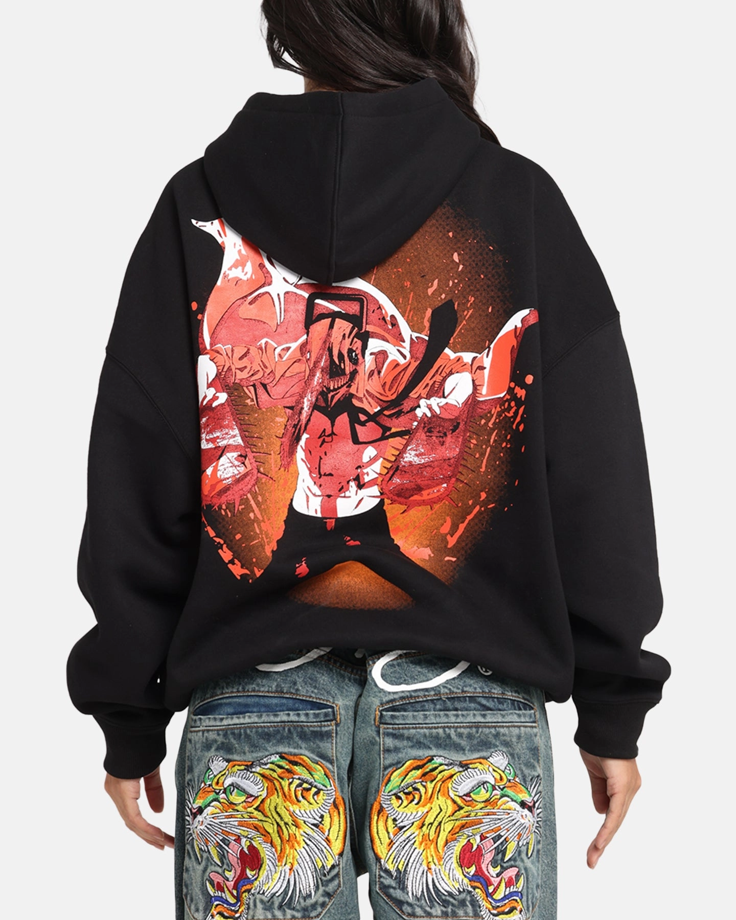 City Look Goat Crew X Chainsaw Man Premium Hoodie Black