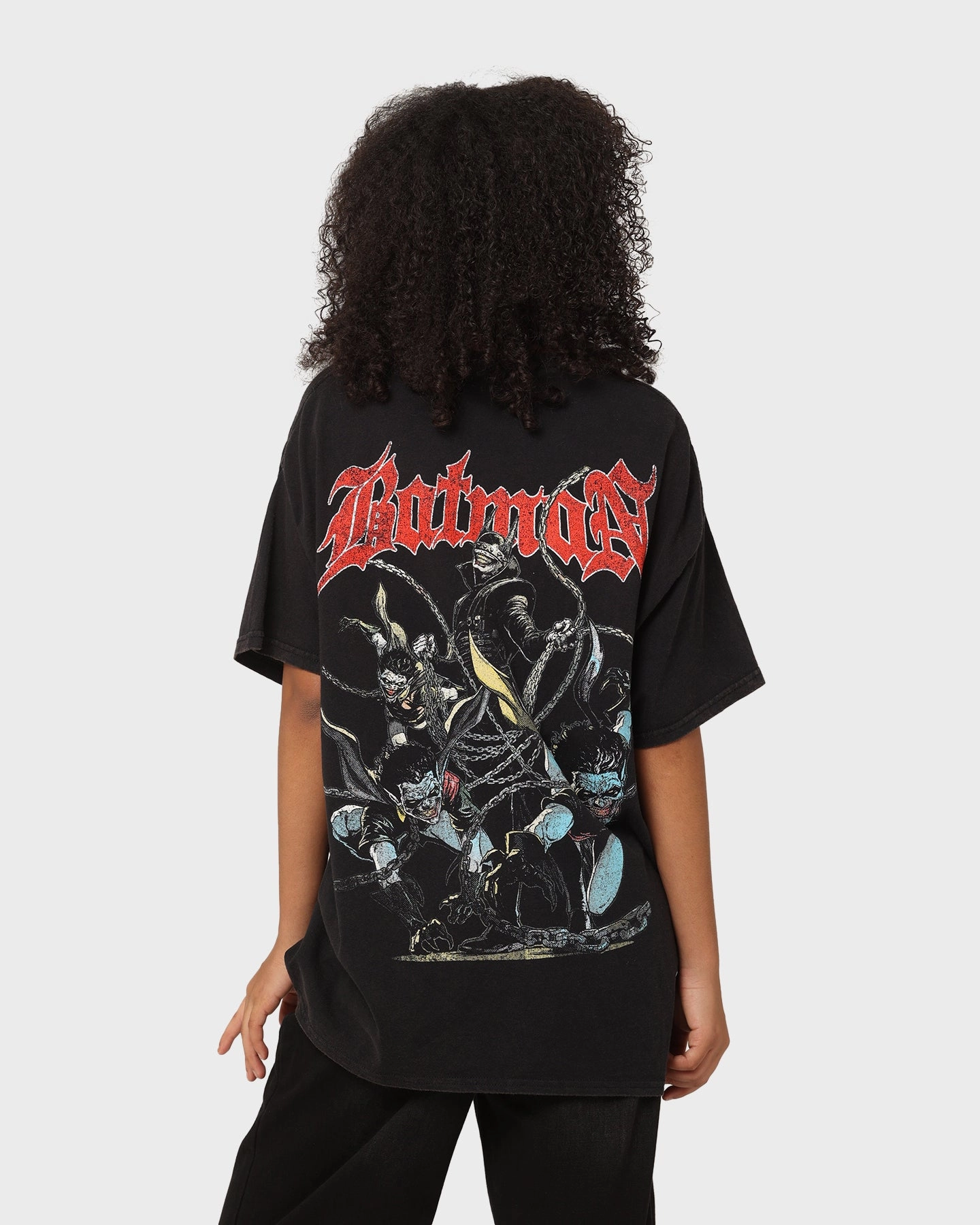 Active Comfort Goat Crew X DC Batman Who Laughs Vintage T-Shirt Black Wash