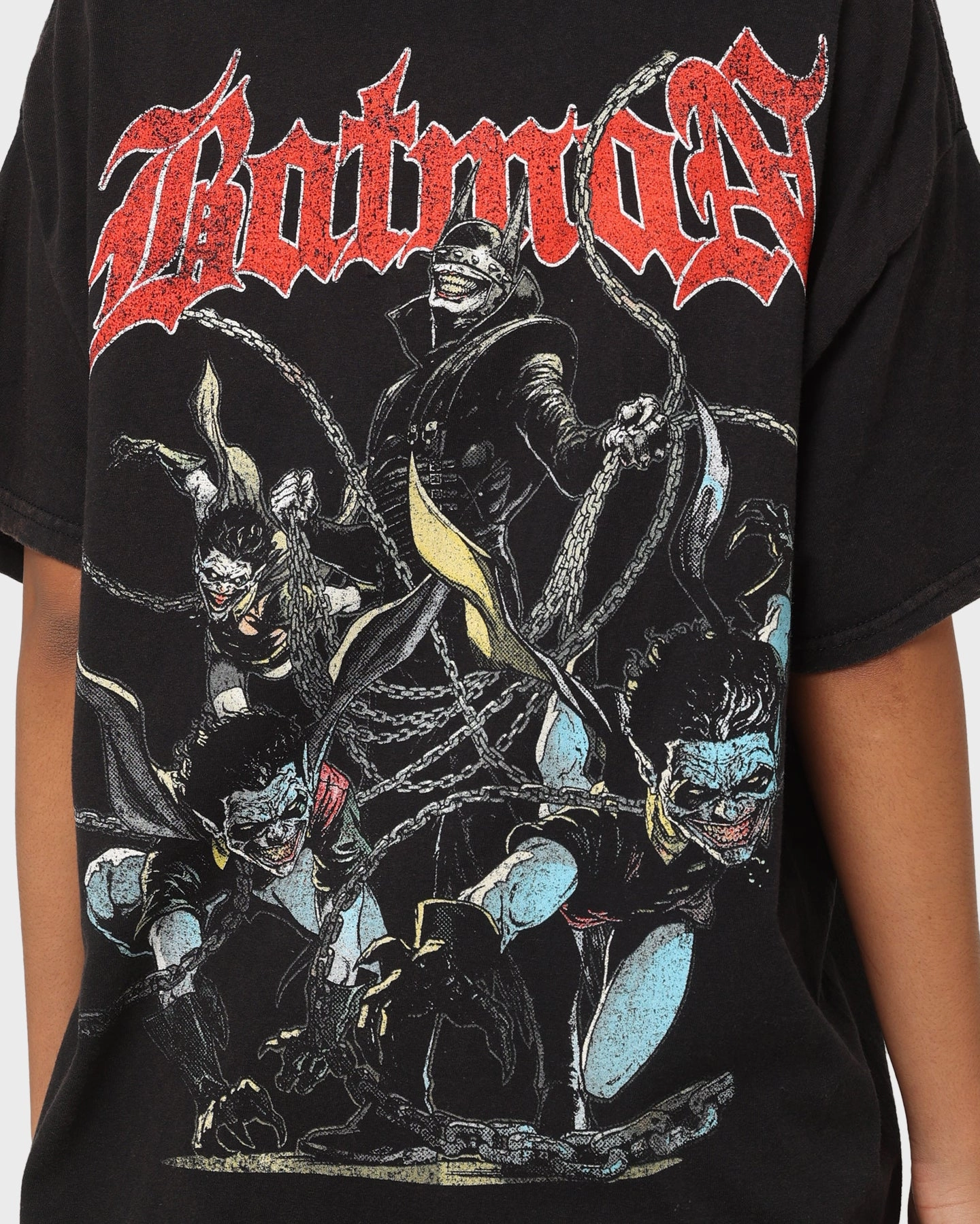 Timeless Fit Goat Crew X DC Batman Who Laughs Vintage T-Shirt Black Wash