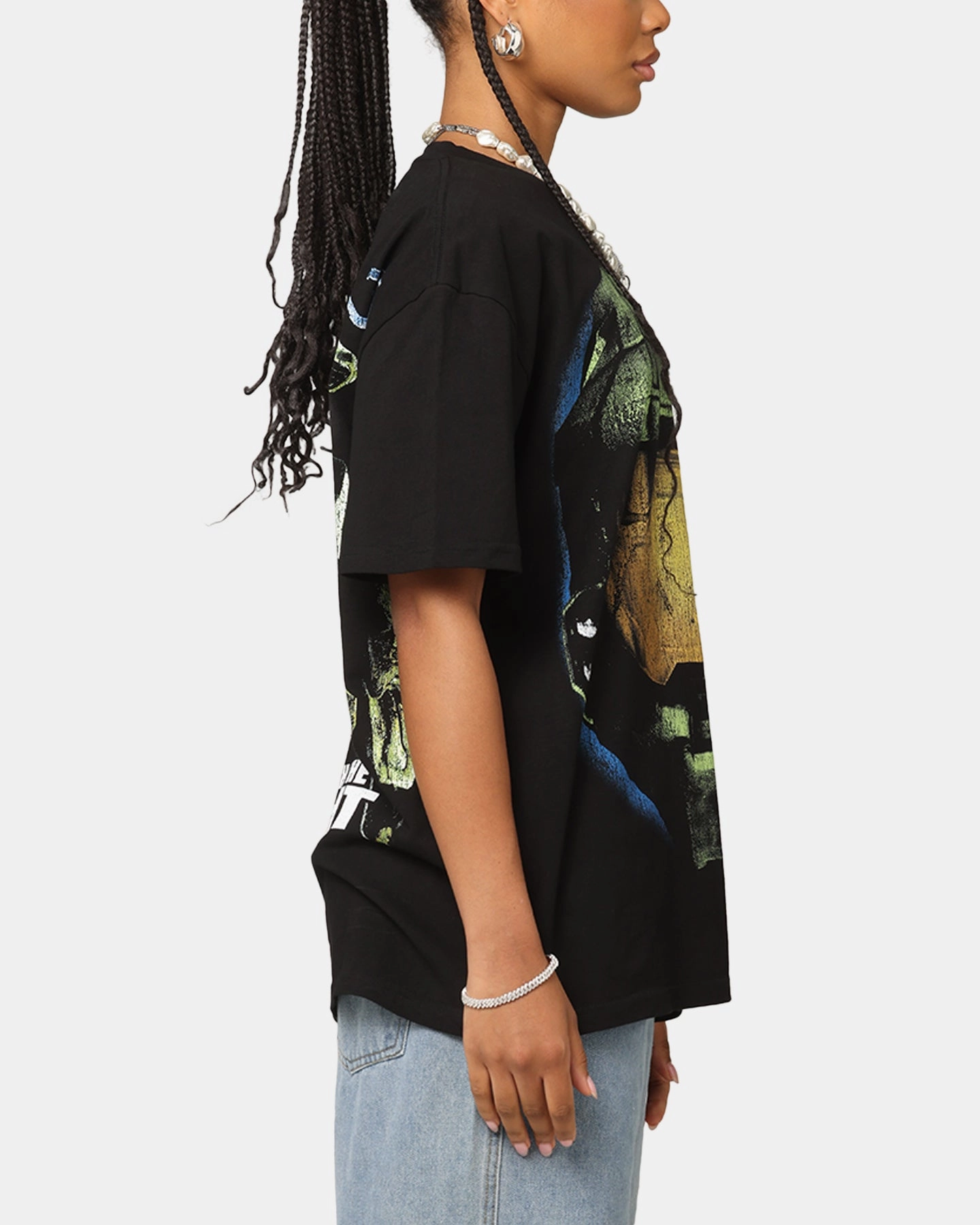 Stretch Jersey Knit Goat Crew X Halo Big Head Heavyweight T-Shirt Black