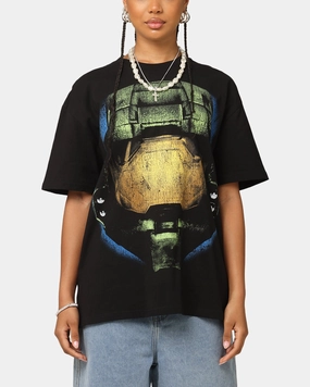 Goat Crew X Halo Big Head Heavyweight T-Shirt Black ReinforcedNeckline