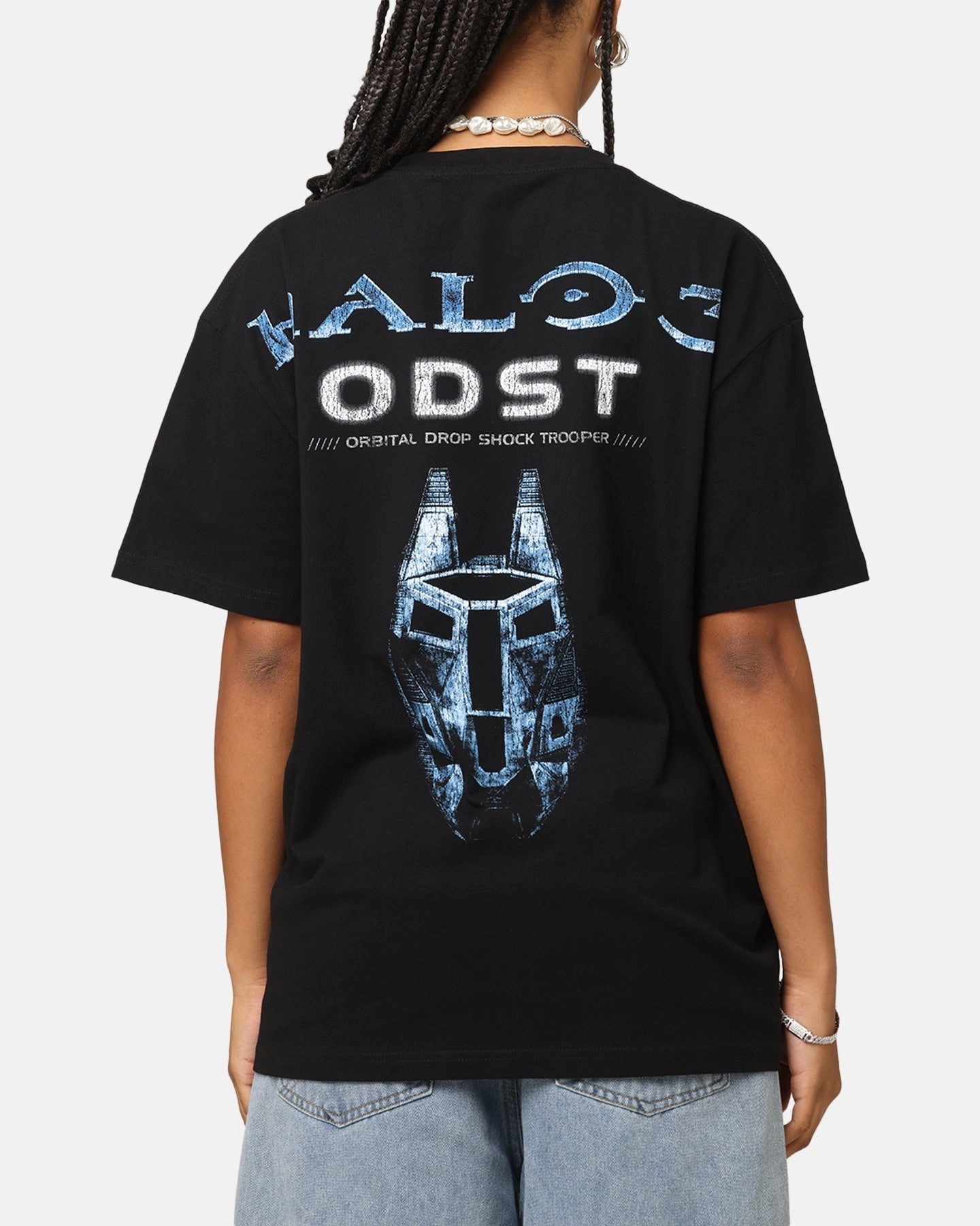 SustainableManufacturing Sleek Style Goat Crew X Halo Halo ODST Vintage T-Shirt Black
