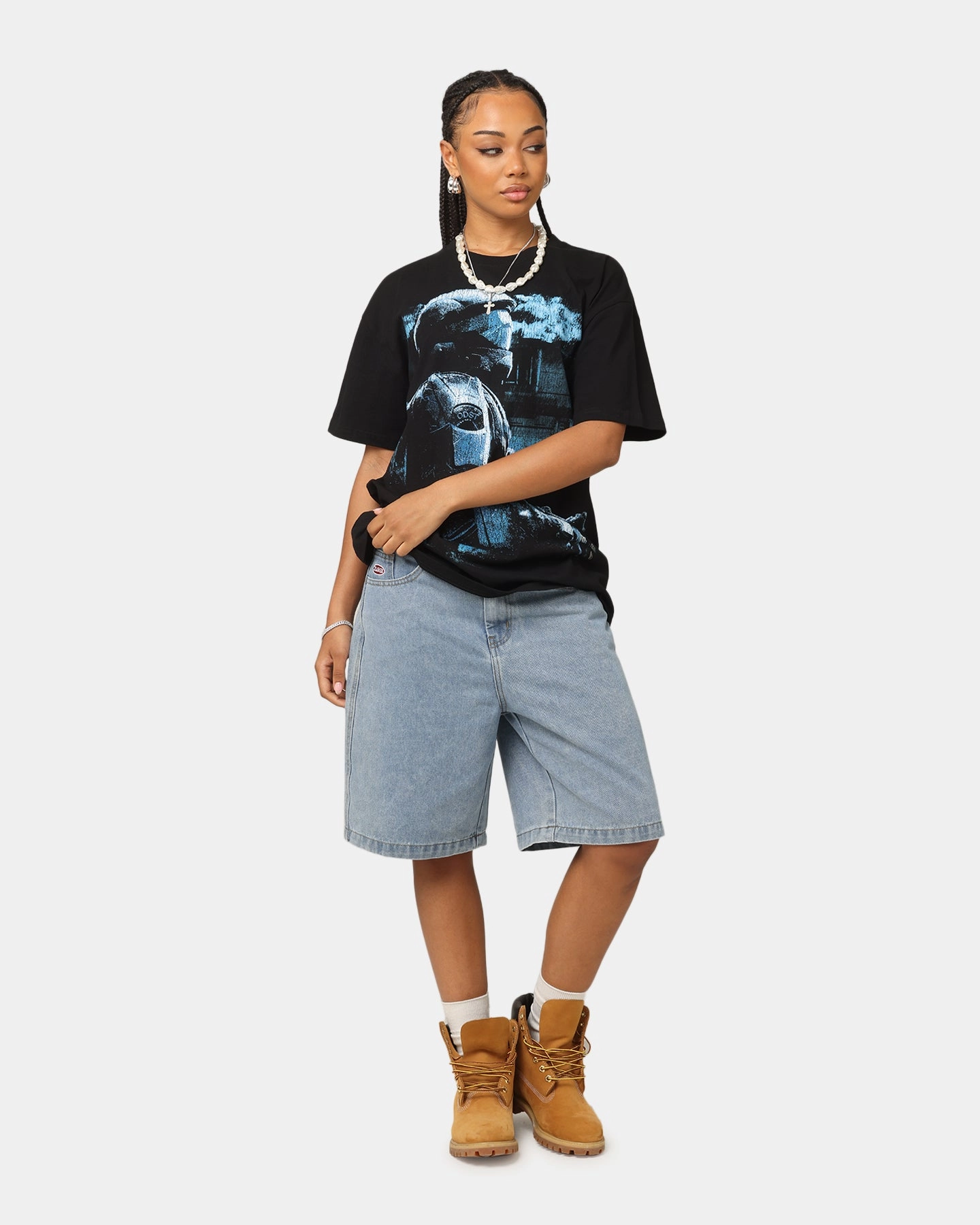 Heathered Texture Streetwear attitude Goat Crew X Halo Halo ODST Vintage T-Shirt Black