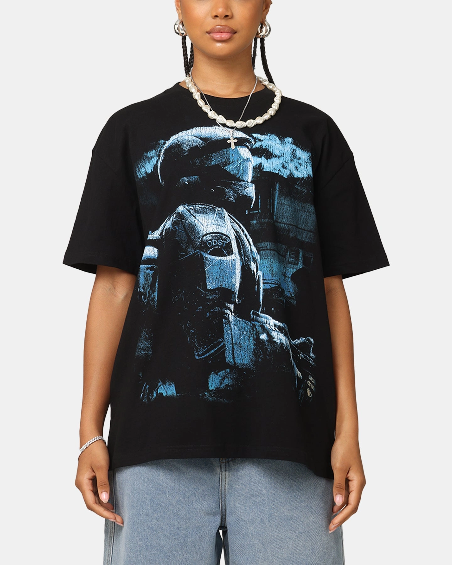 Goat Crew X Halo Halo ODST Vintage T-Shirt Black Minimal Fashion