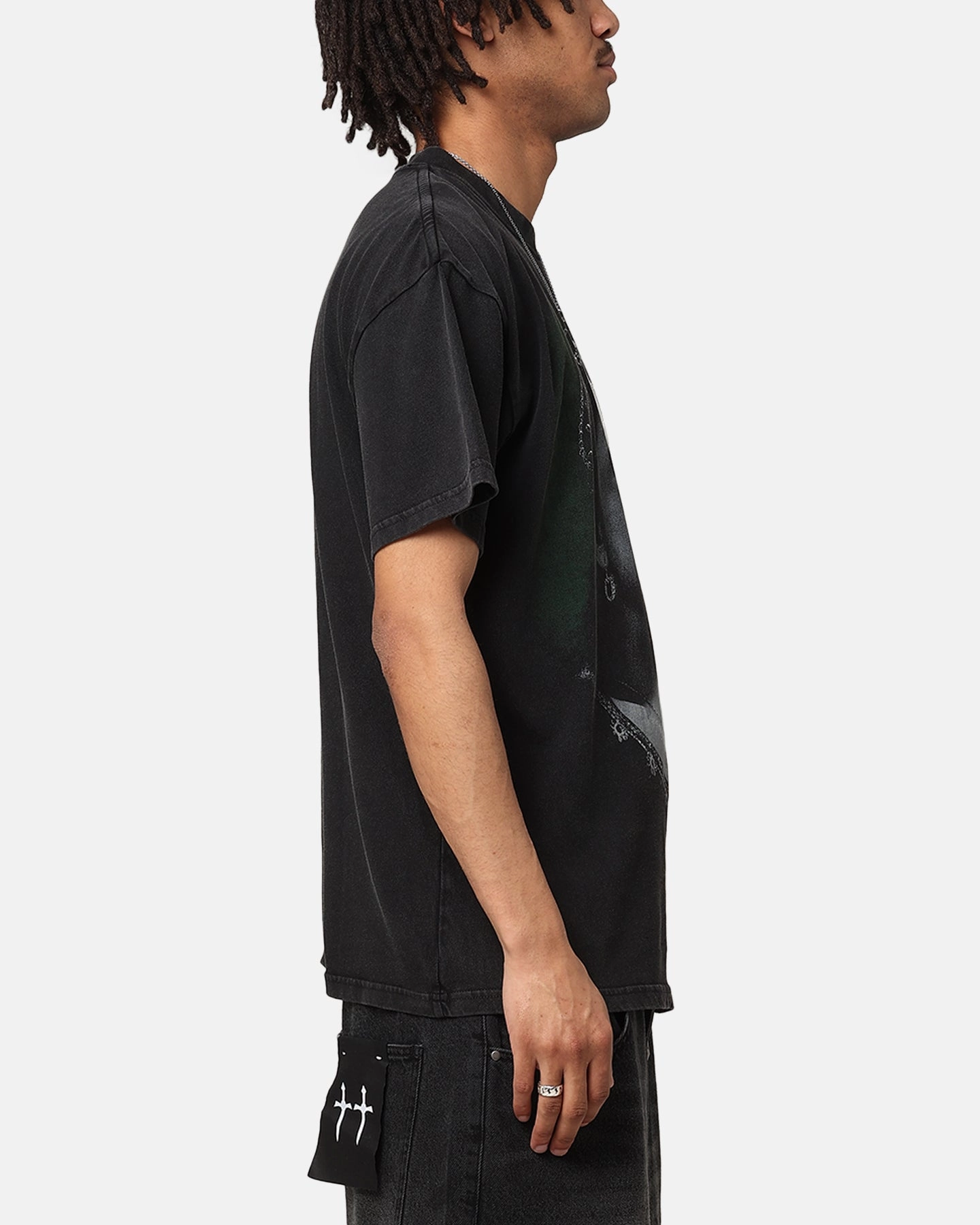 Goat Crew X House Of The Dragon Alicent Vintage T-Shirt Black Acidwash Vibrant Prints Daily Trend