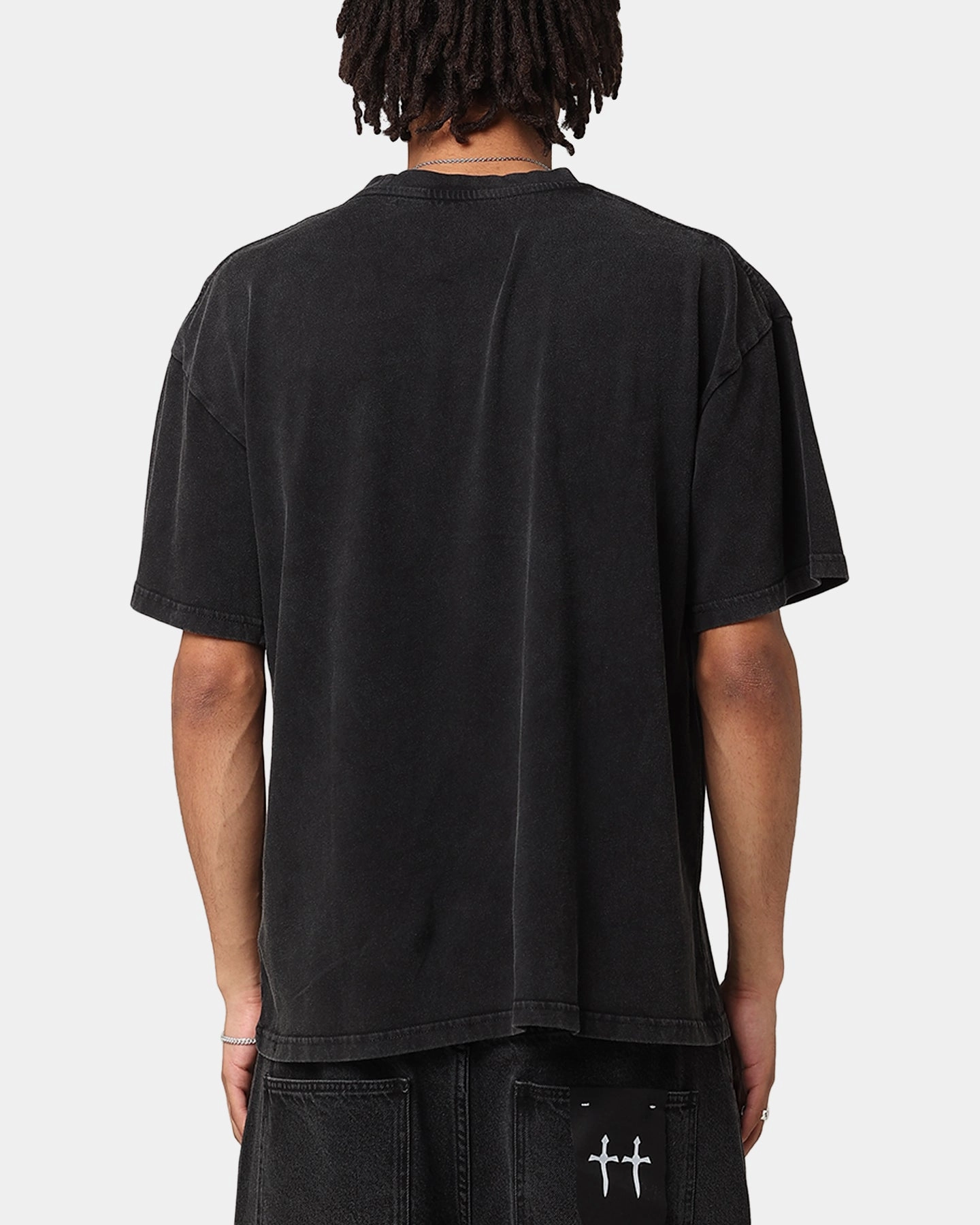 Goat Crew X House Of The Dragons Fire Vintage T-Shirt Black Acidwash Office Wear