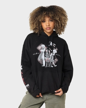 Soft Touch Feel Stretchable Goat Crew X Hunter X Hunter Vintage Hoodie Black Wash