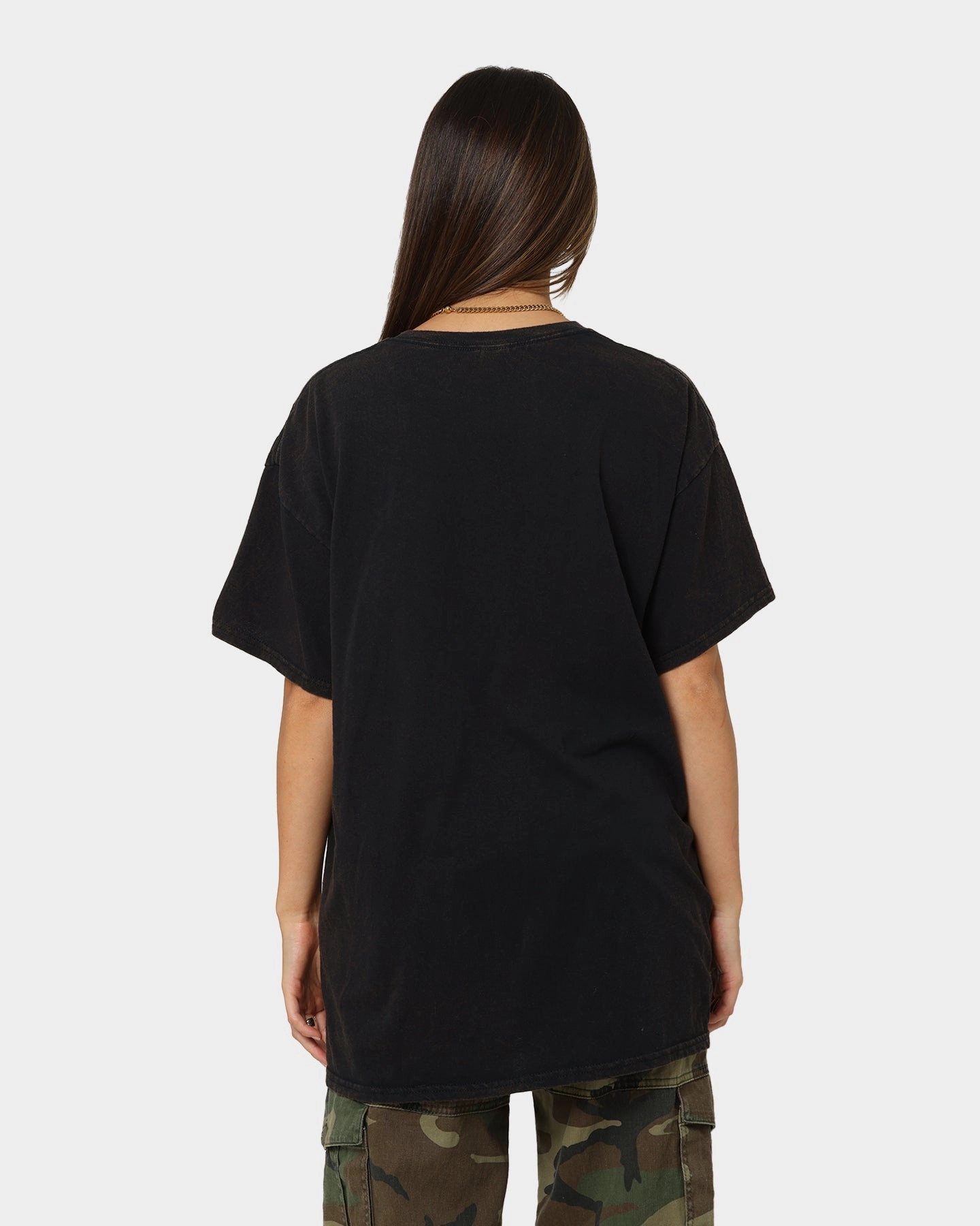 Goat Crew X Muhammad Ali Greatest Vintage T-Shirt Black Wash Longline Hemline