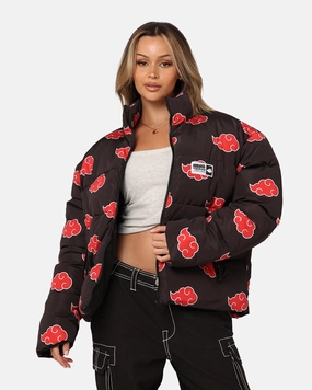 Goat Crew X Naruto Akatsuki Puffer Jacket Black snag resistant