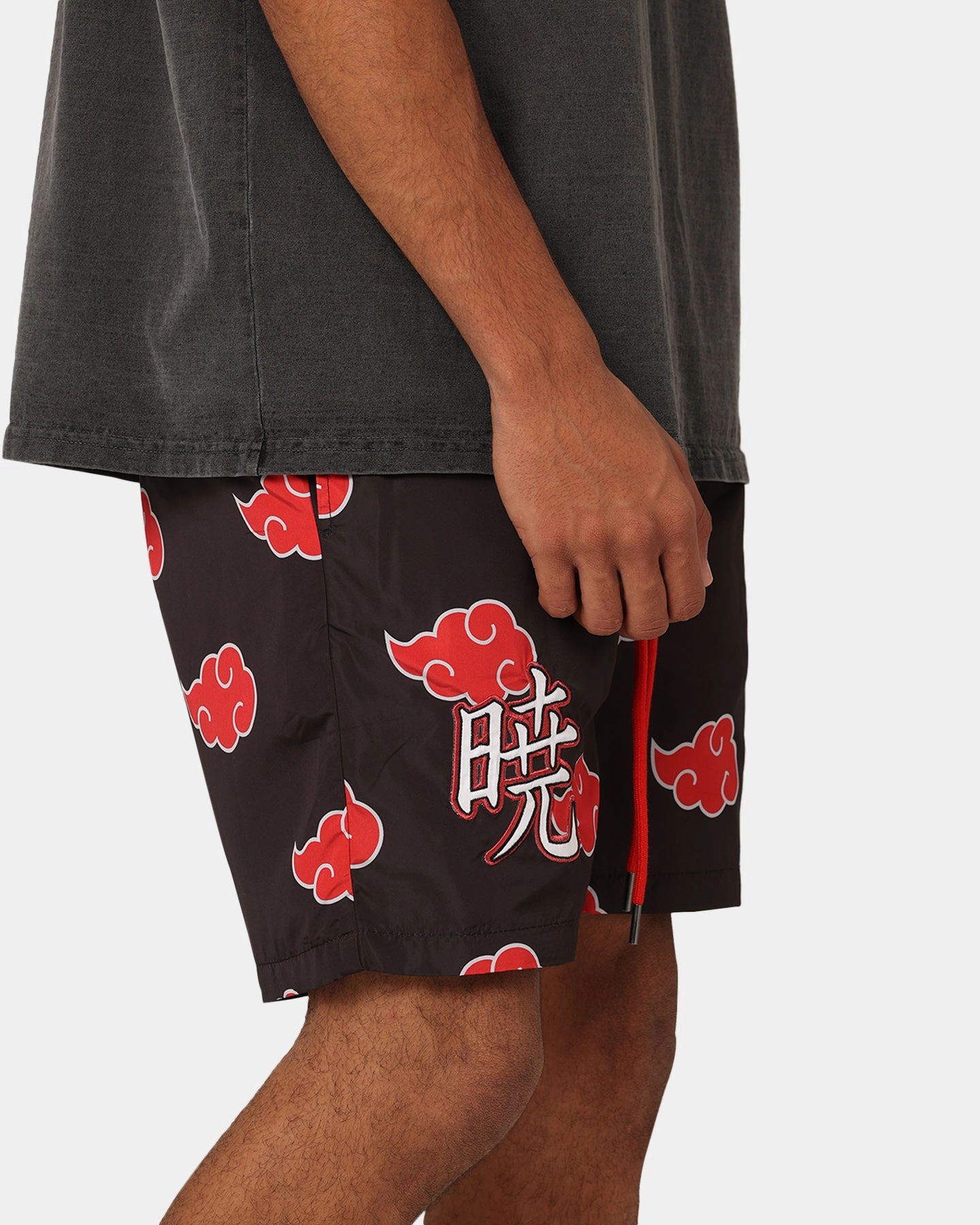 Goat Crew X Naruto Akatsuki Shorts Black/Red Formal Wear