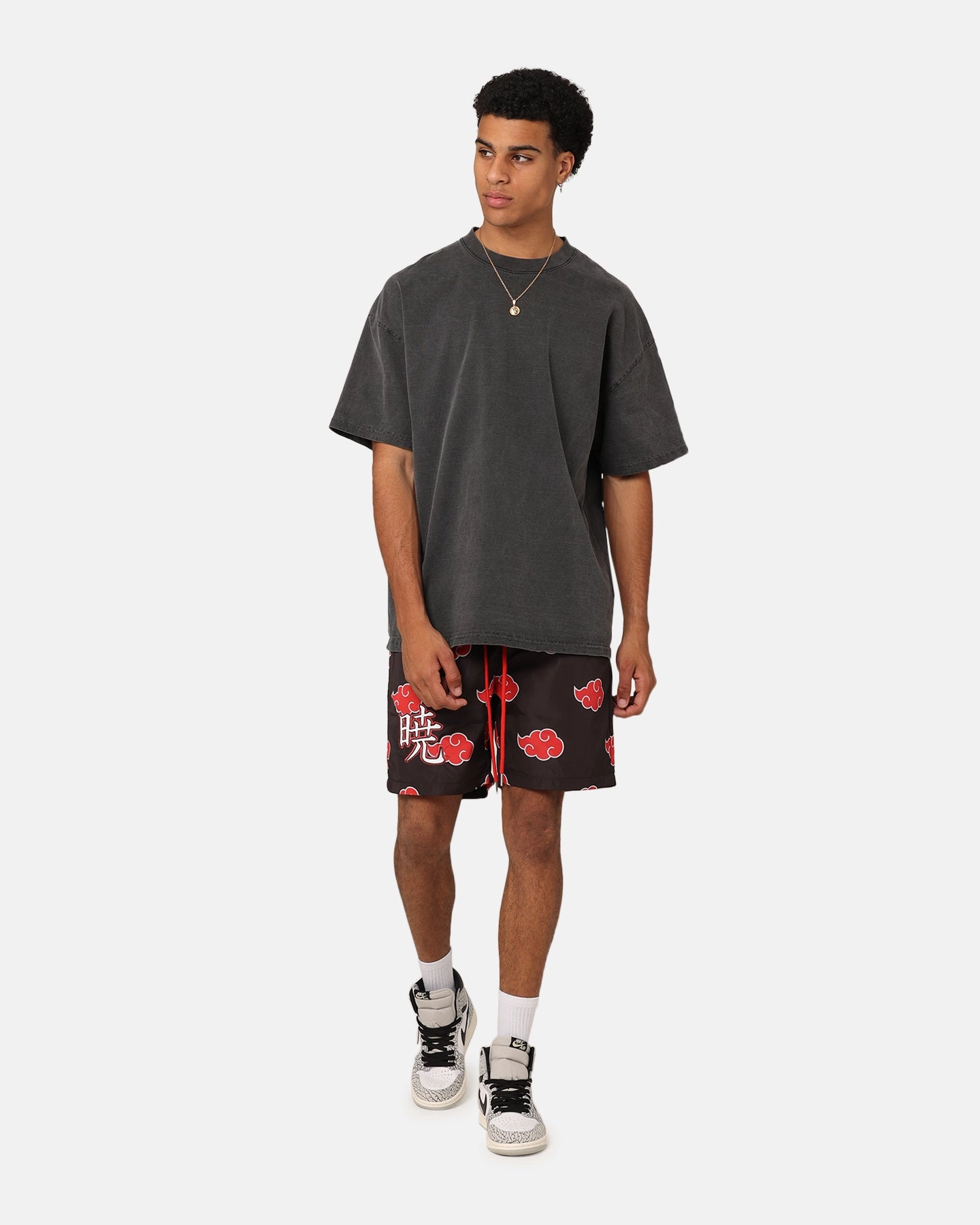 Goat Crew X Naruto Akatsuki Shorts Black/Red food industry