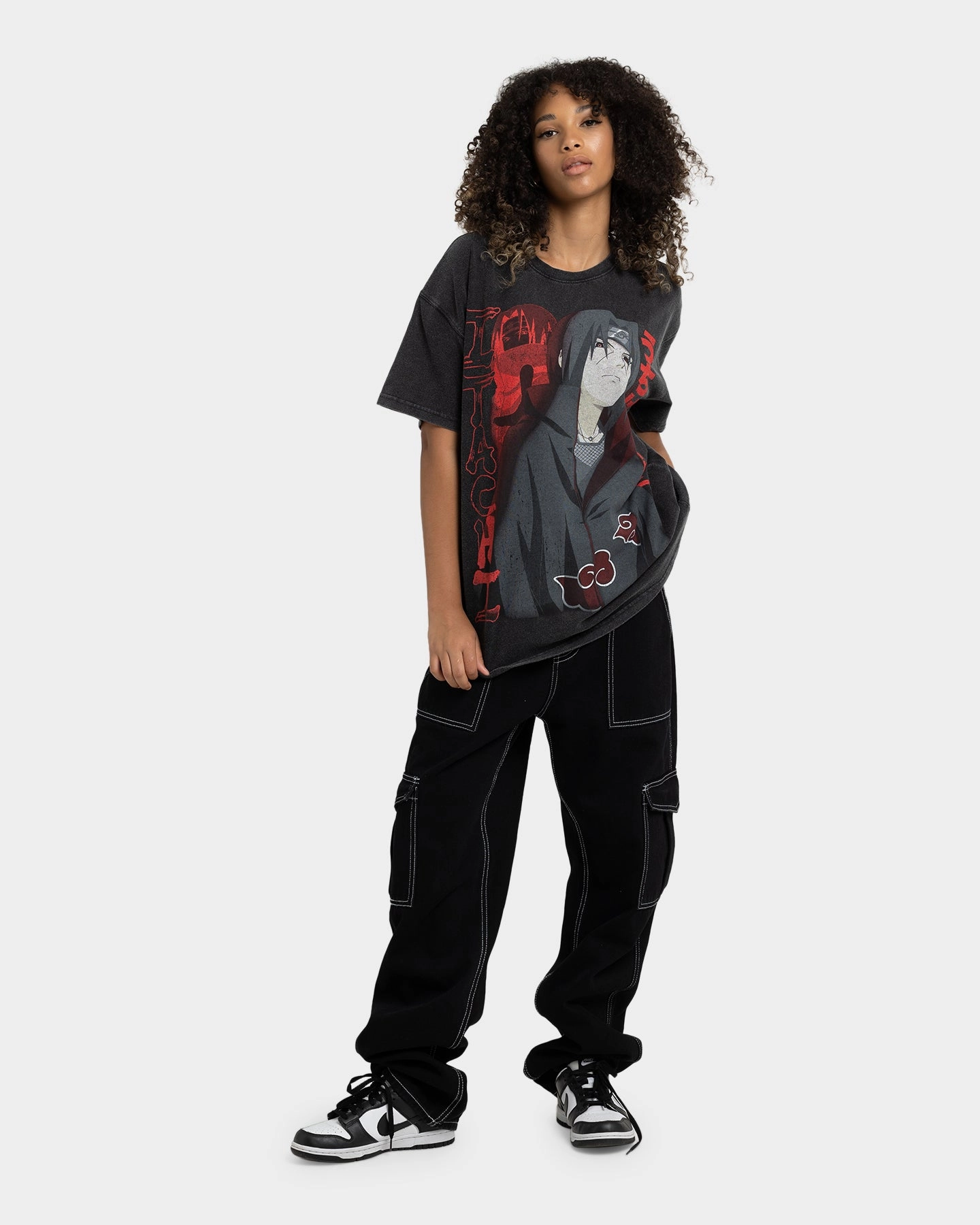 Vintage authenticity Comfortable Stretch Goat Crew X Naruto Itachi Premium Vintage T-Shirt Vintage Black