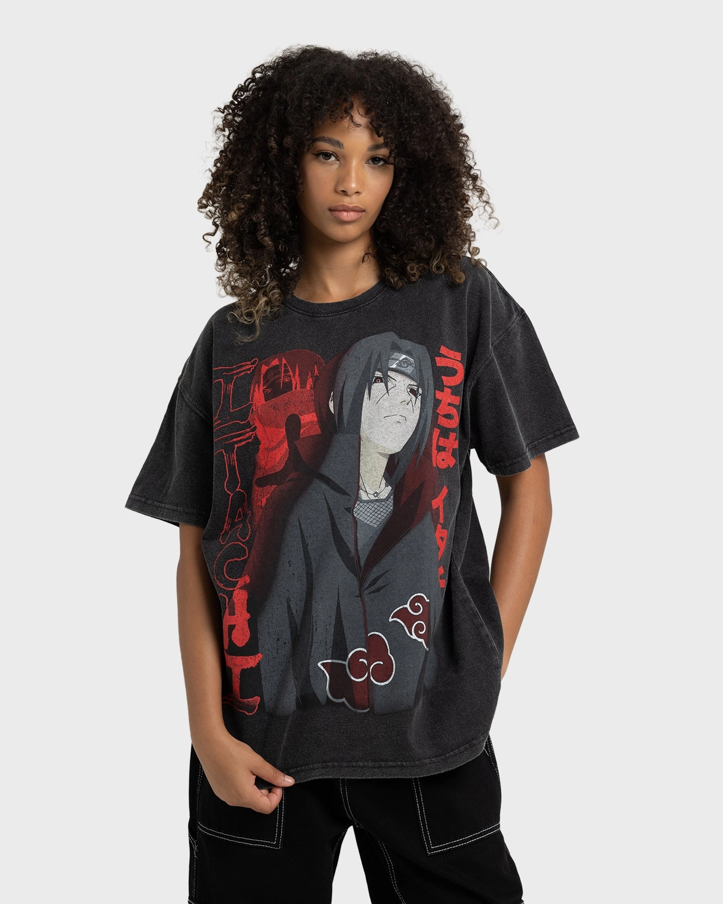 Goat Crew X Naruto Itachi Premium Vintage T-Shirt Vintage Black Outdoor Fashion Chic Cut