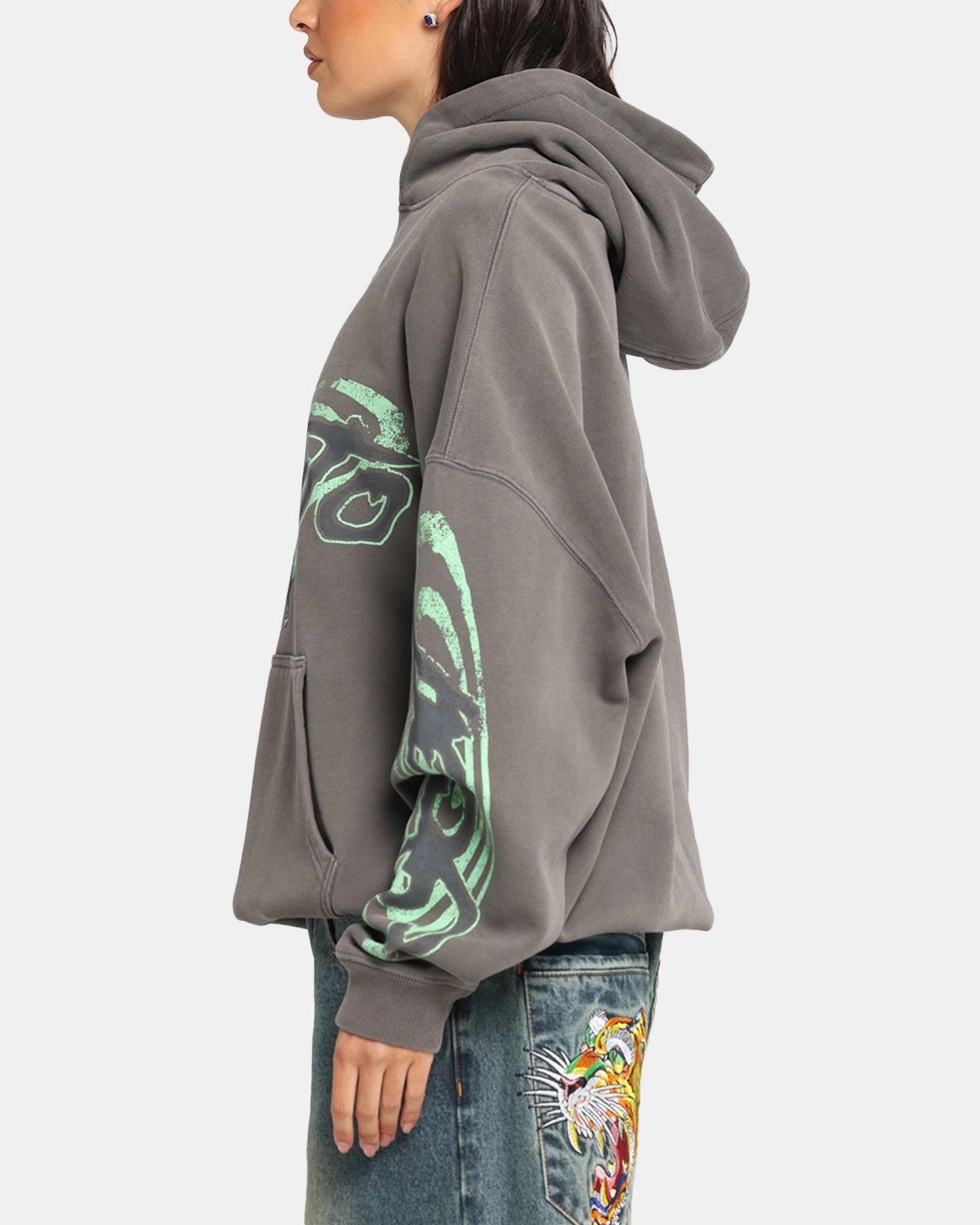 Classic Street High Quality Cotton Goat Crew X Naruto Sage Mode Premium Hoodie Washed Charcoal