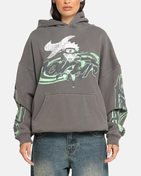 Lounging wear Bison like Goat Crew X Naruto Sage Mode Premium Hoodie Washed Charcoal