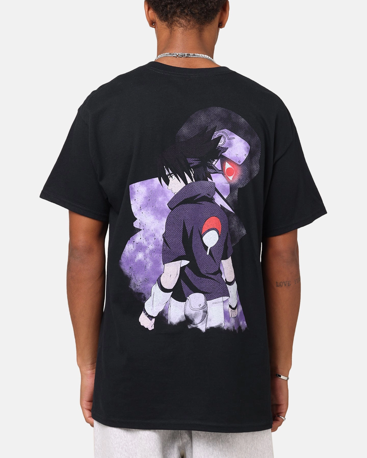 Goat Crew X Naruto Sasuke Premium Vintage T-Shirt Black Active Outfit