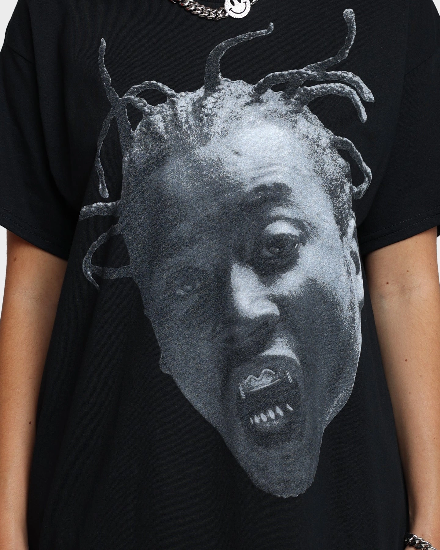 Reinforced Shoulders Durable Color Retention Goat Crew X Ol' Dirty Bastard Big Face T-Shirt Black