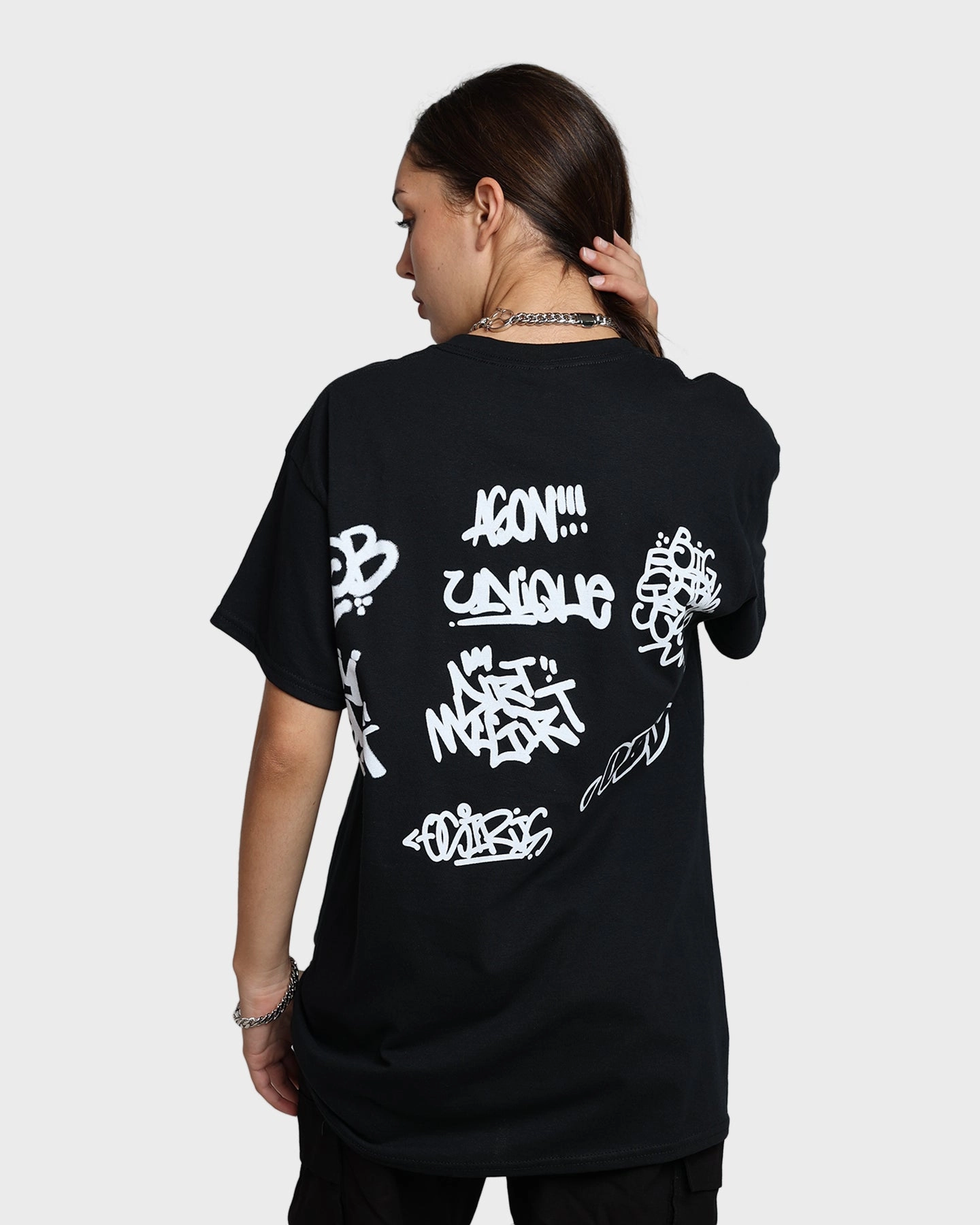 Chic Comfort Wear Stretch Knit Goat Crew X Ol' Dirty Bastard Big Face T-Shirt Black