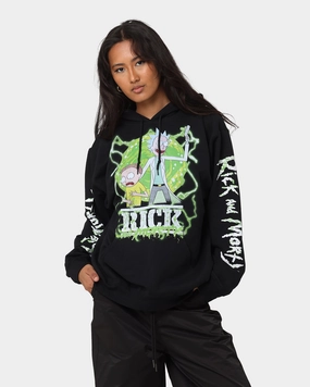Lightweight Look Goat Crew X Rick And Morty Portal Hoodie Black
