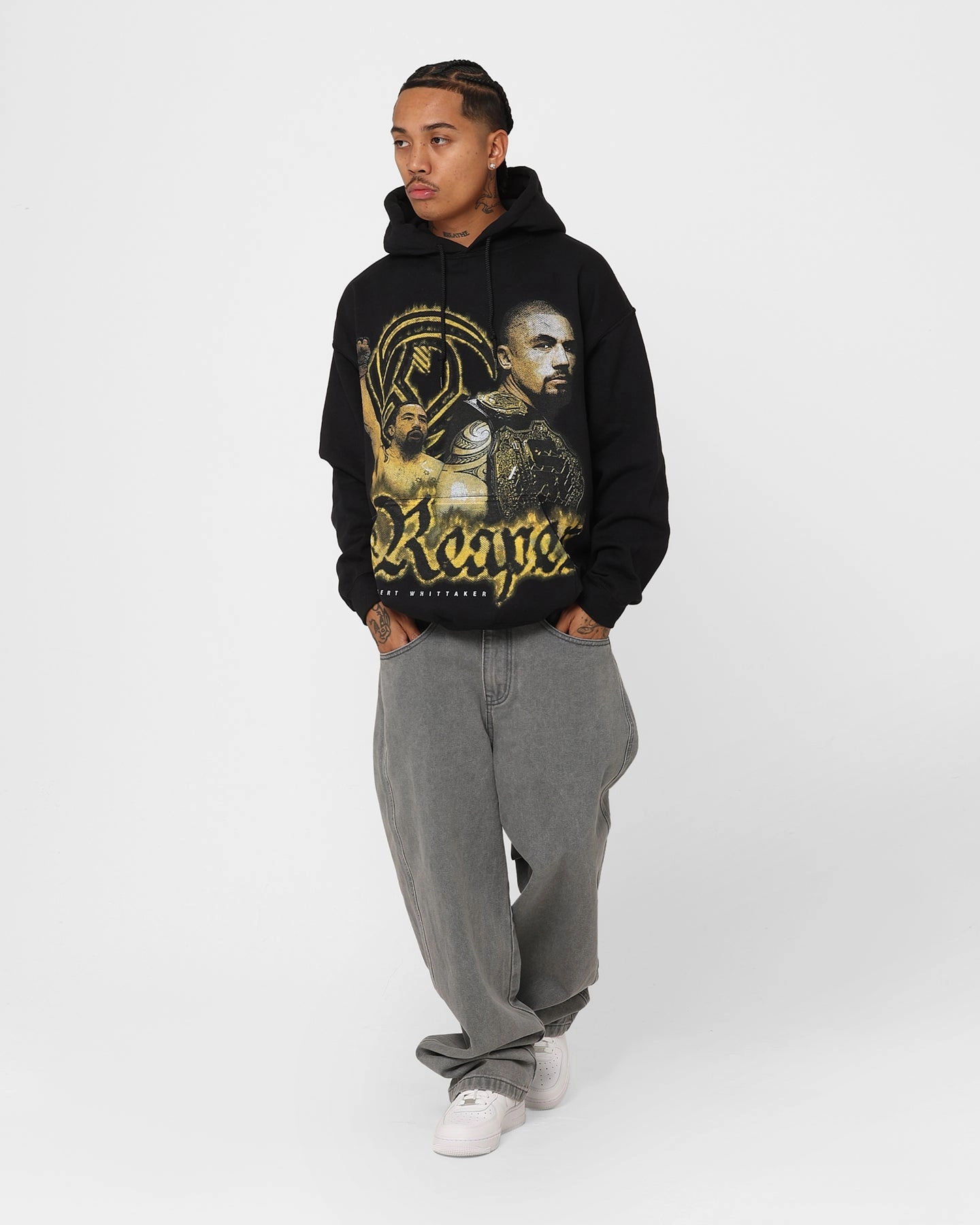 Warm Thinsulate Waterproof Protection Goat Crew X Rob The Reaper Hoodie Black Wash