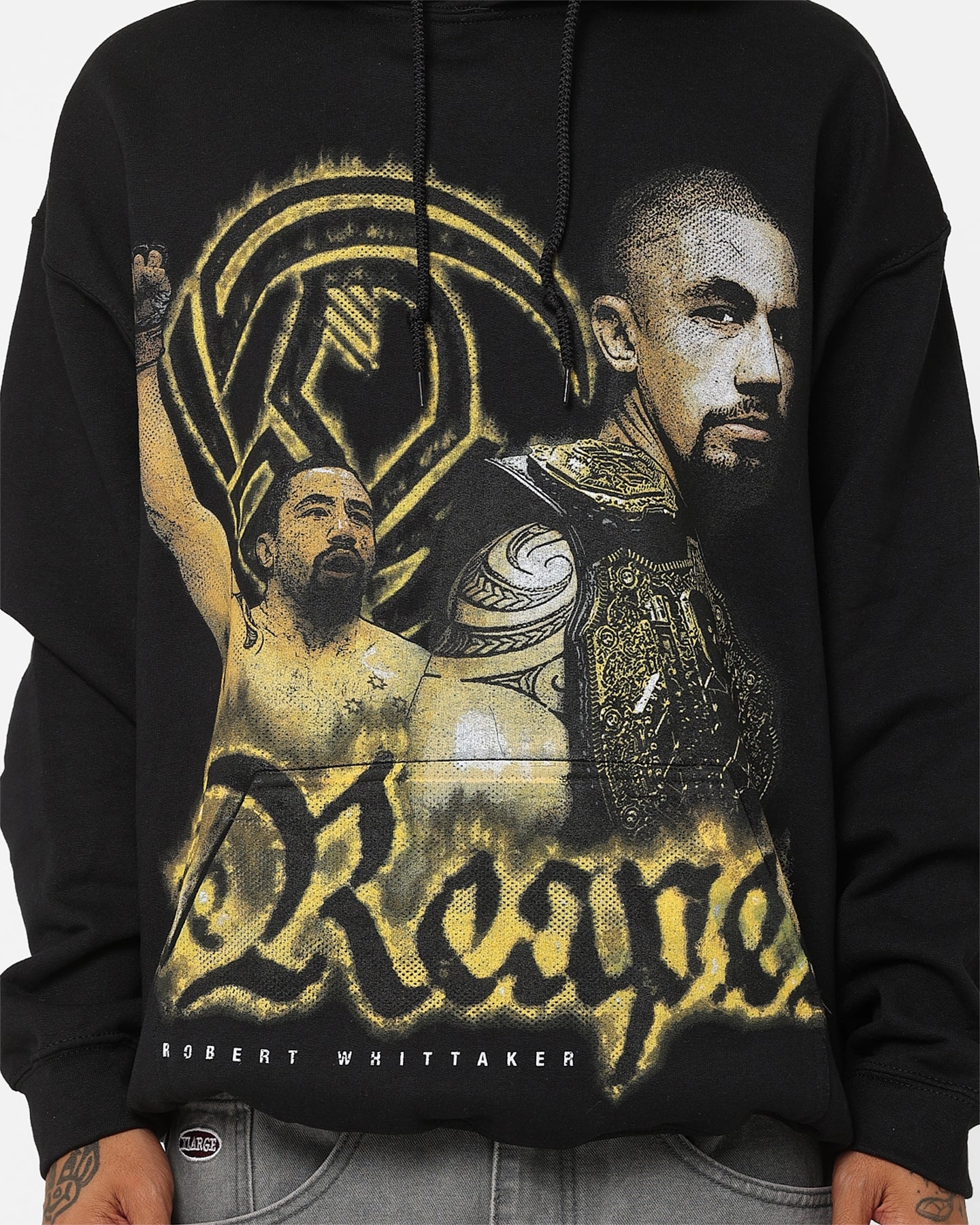 Goat Crew X Rob The Reaper Hoodie Black Wash Plain