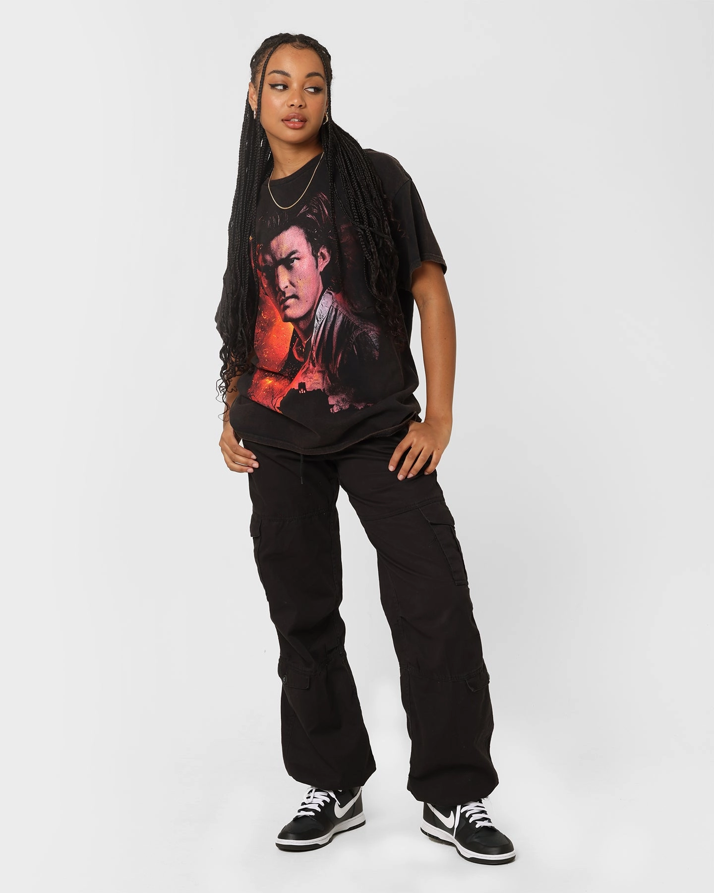 Goat Crew X Stranger Things Steve Vintage T-Shirt Black Wash Picnic