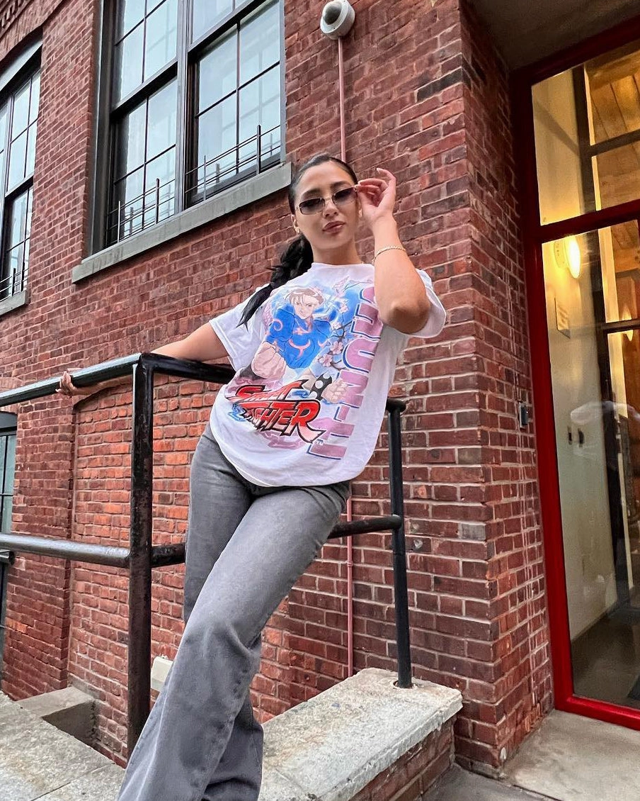 Trendy Comfort Wear Stylish and Relaxed Goat Crew X Street Fighter Chun Li T-Shirt White