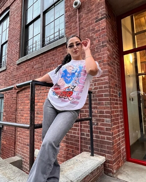 Trendy Comfort Wear Stylish and Relaxed Goat Crew X Street Fighter Chun Li T-Shirt White