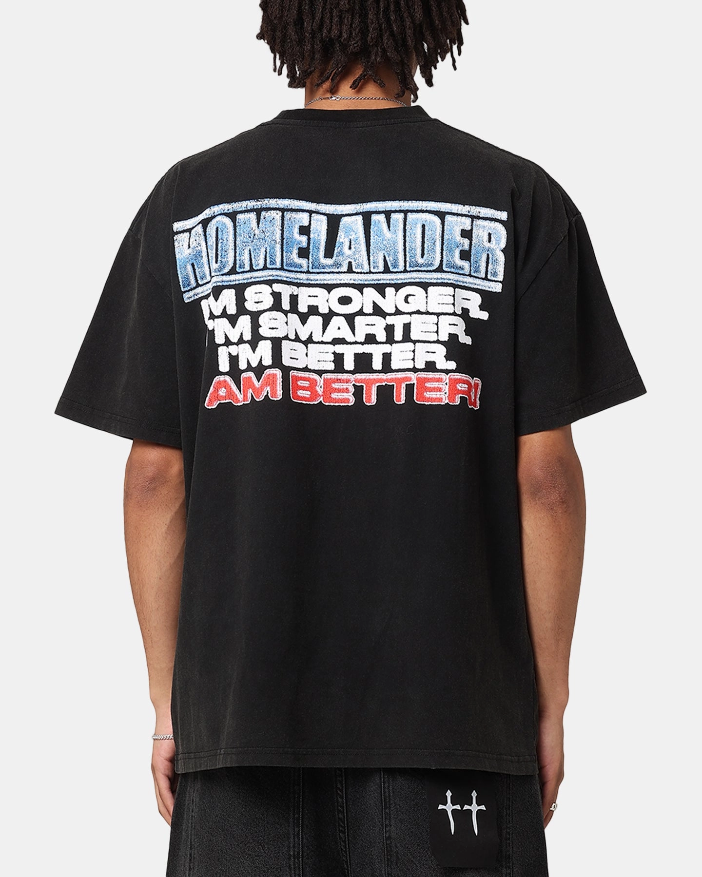 Goat Crew X The Boys Homelander Vintage T-Shirt Black Acidwash Weekend Wear