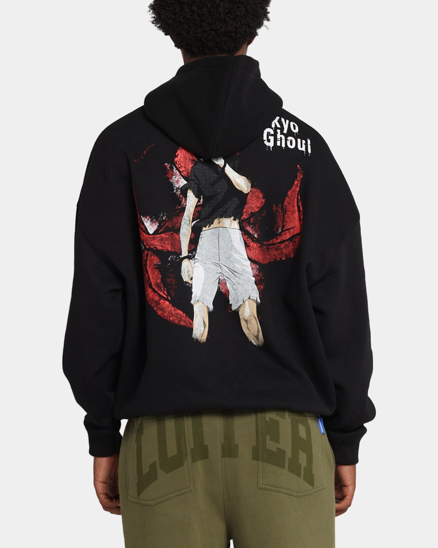 Goat Crew X Tokyo Ghoul Kaneki Premium Hoodie Black Wrinkle Resistant