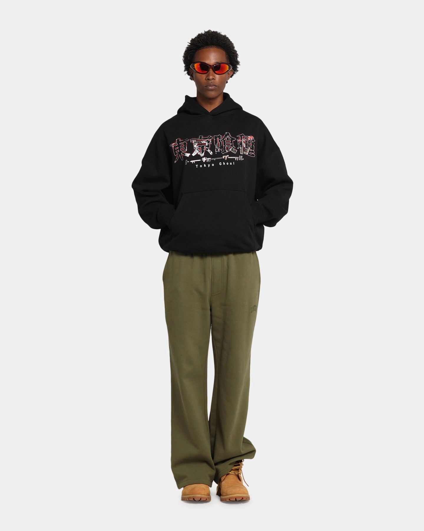 Fox like Heat Transfer Graphics Goat Crew X Tokyo Ghoul Kaneki Premium Hoodie Black