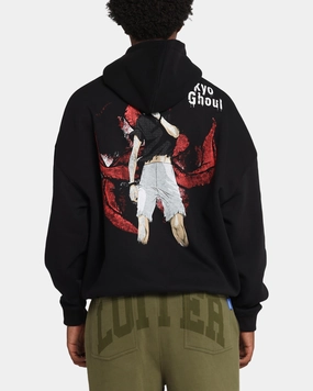Goat Crew X Tokyo Ghoul Kaneki Premium Hoodie Black Wrinkle Resistant