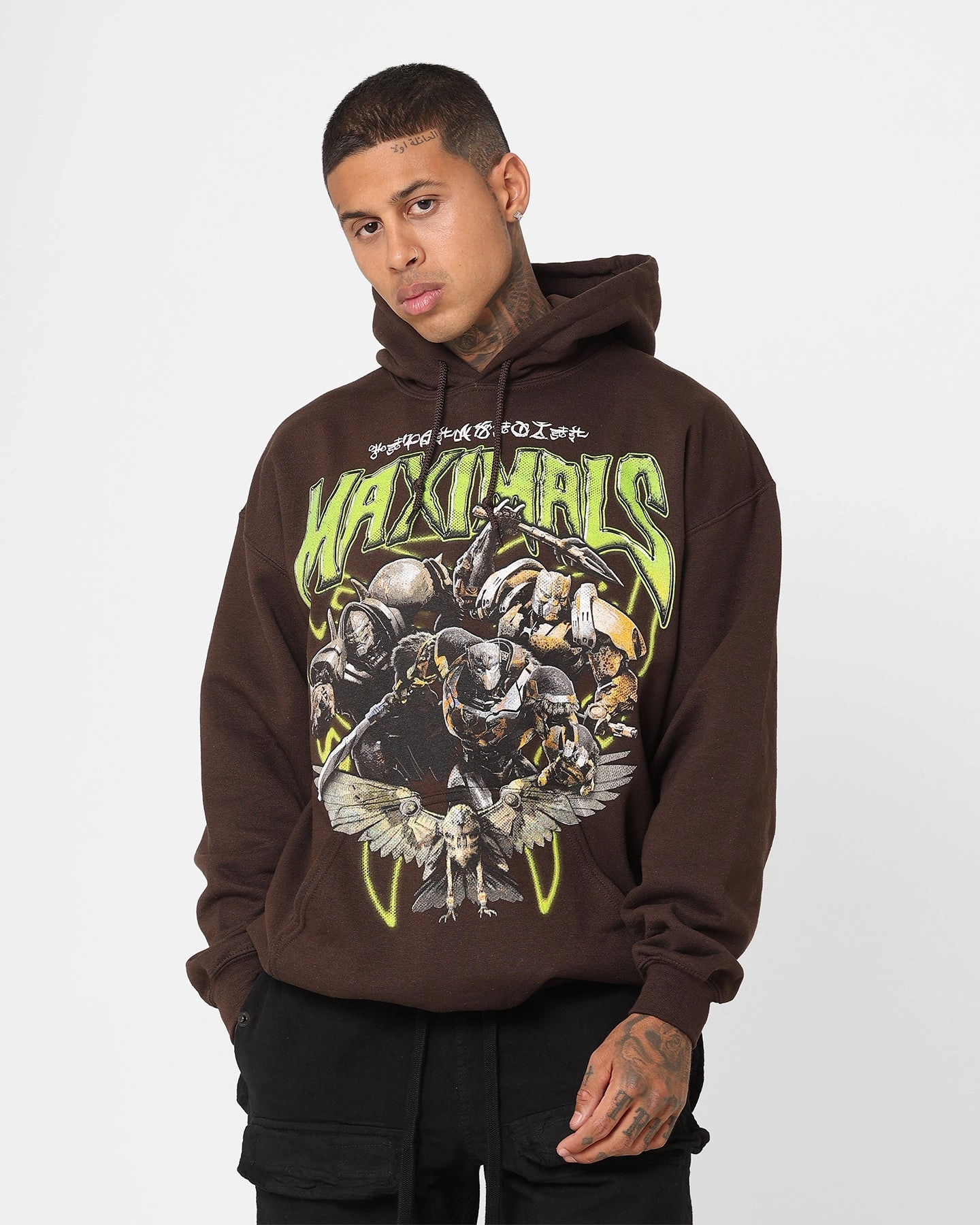 Launch TapedSeams Goat Crew X Transformers Maximals Vintage Hoodie Black Wash