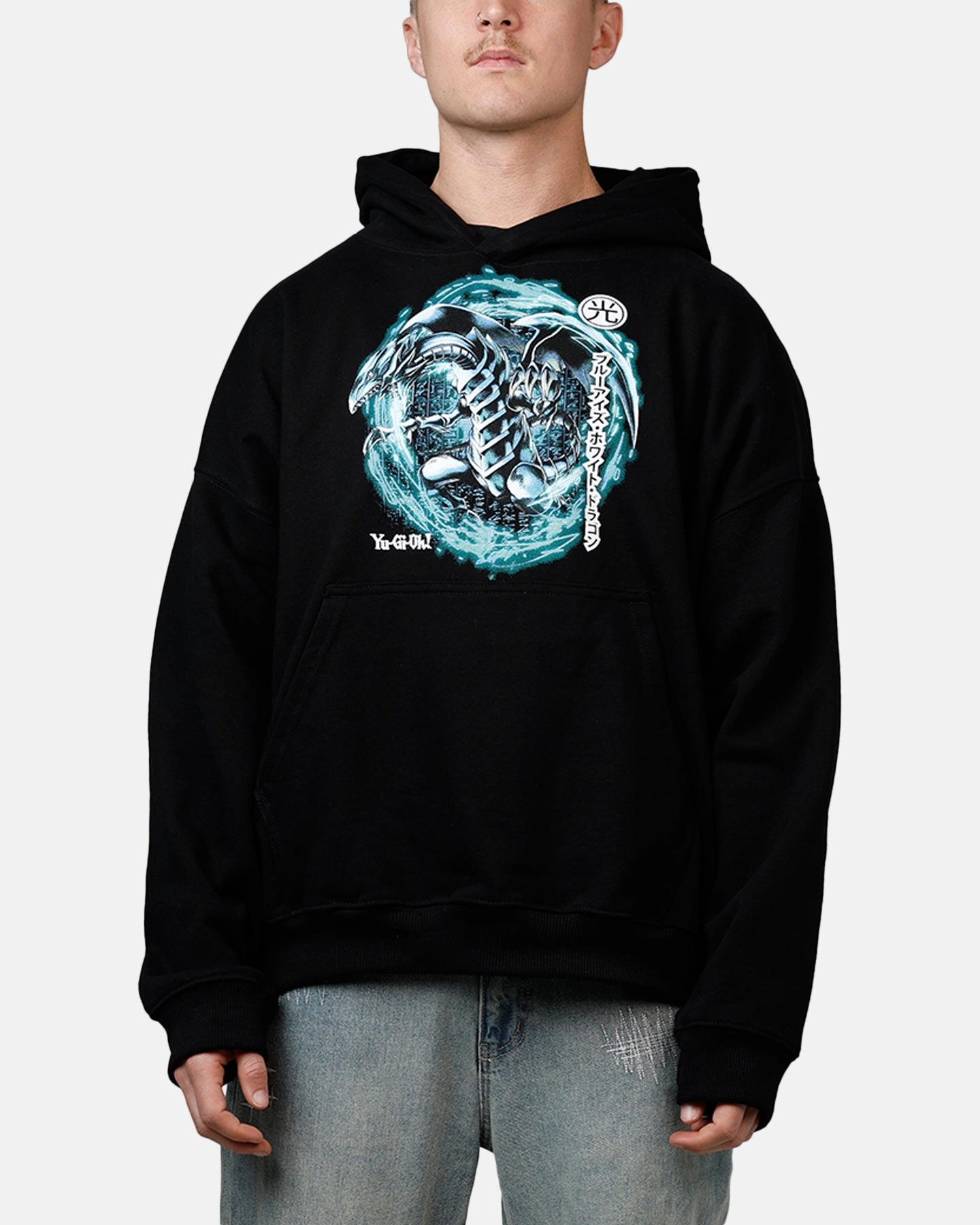 Goat Crew X Yu-Gi-Oh! Blue Eyes White Dragon Premium Hoodie Black Office