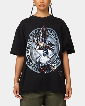 Soft Fabric Goat Crew X Yu-Gi-Oh! Dark Magician Card Heavyweight T-Shirt Black
