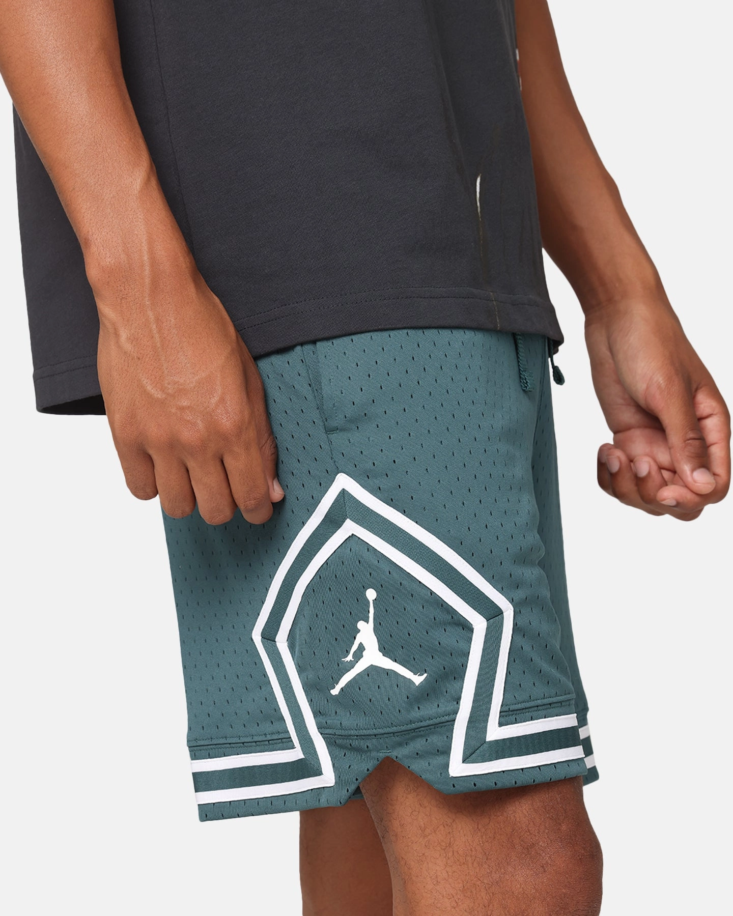 Wrinkle Resistant Treatment Collectible Jordan Dri-Fit Sport Diamond Shorts Oxidized Green/White