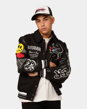 Loiter Flaws Varsity Jacket Black Chain