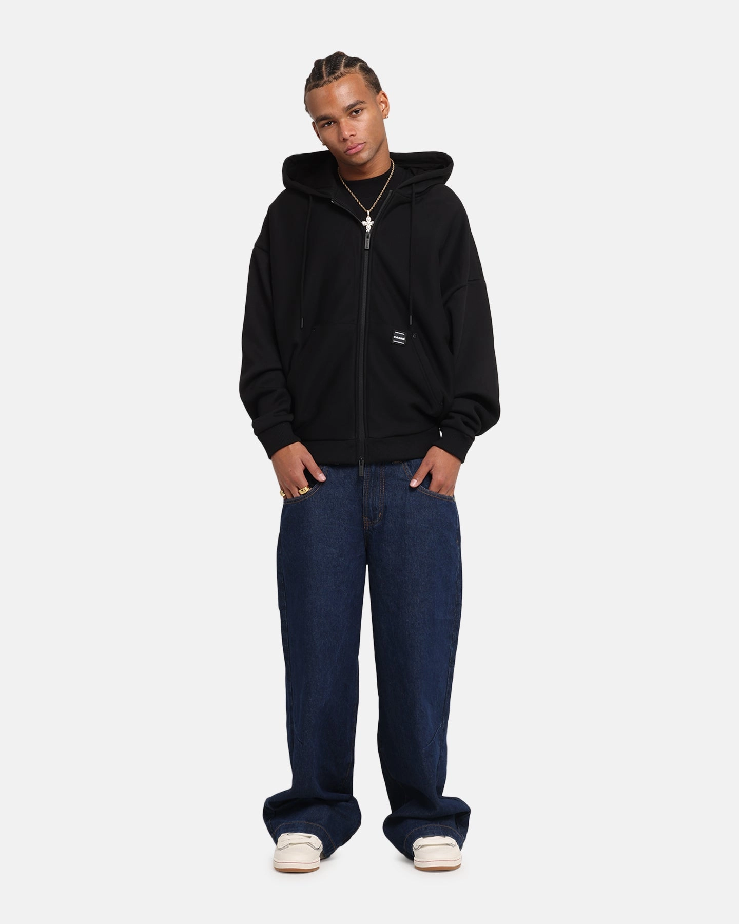 Carre Weatherwear Hoodie Black half zip Runway Inspired