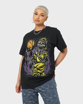 Casual Fit Goat Crew Baller Skeleton T-Shirt Black