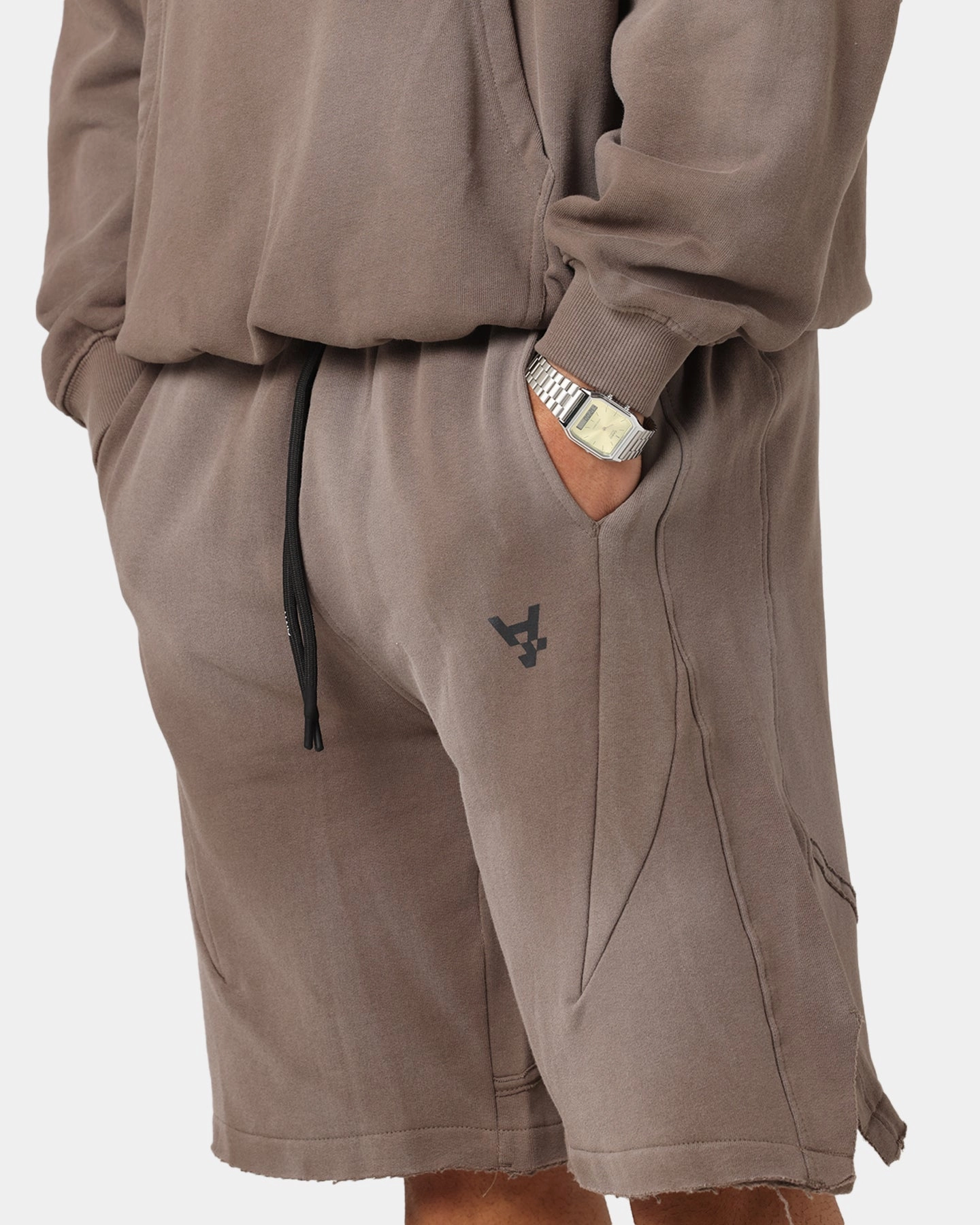The Anti Order Apocalypse Sweat Shorts Sunfade Brown Beach Ready Shorts