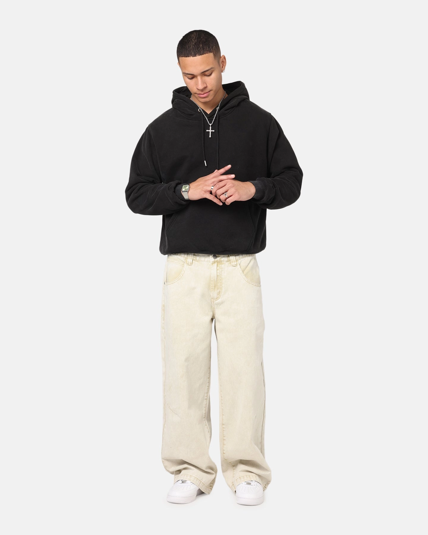 Metallic look Culture Kings Standard Hoodie Vintage Black