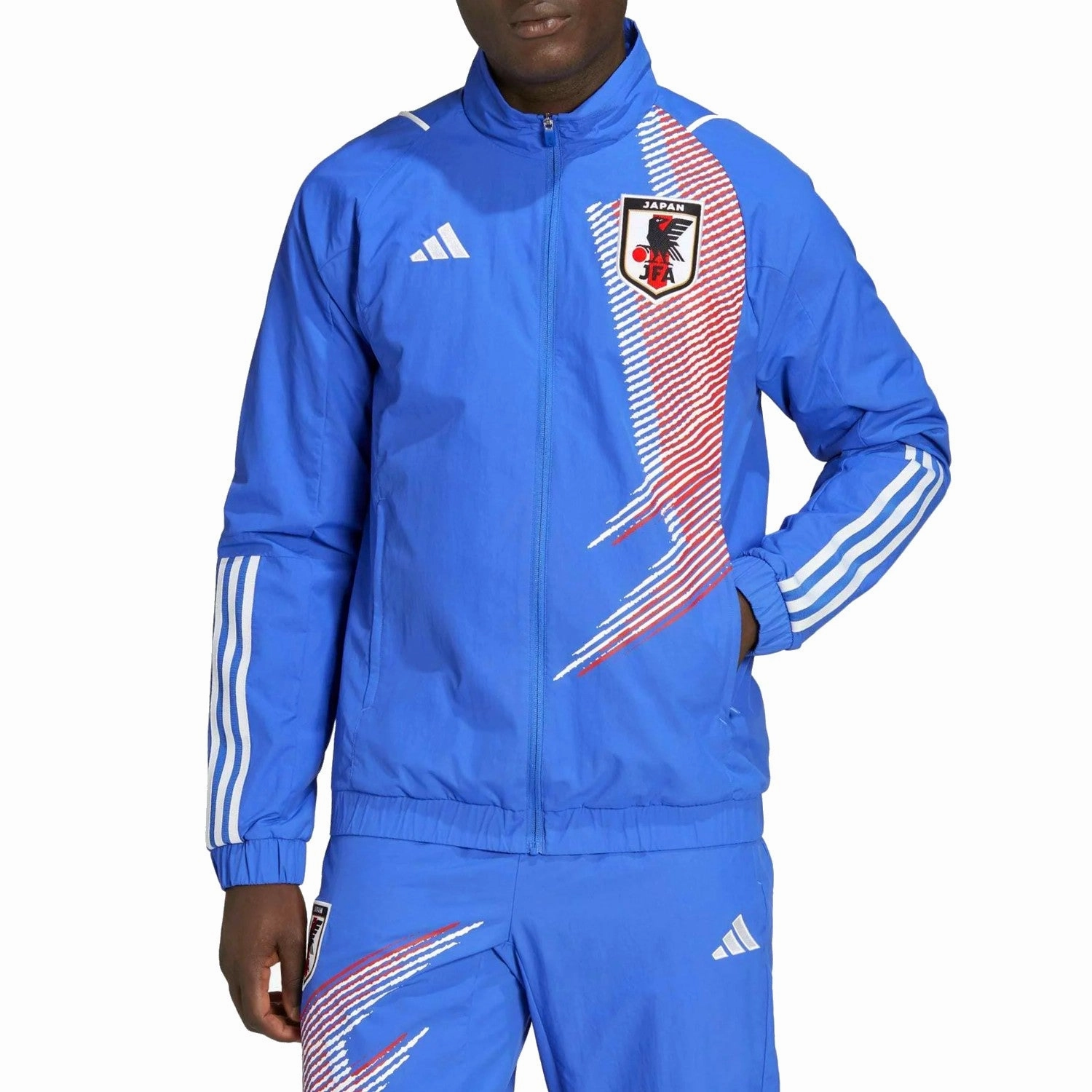 Japan national team presentation Soccer tracksuit 2022/23 - Adidas QuickDryMaterial multi-pocketed