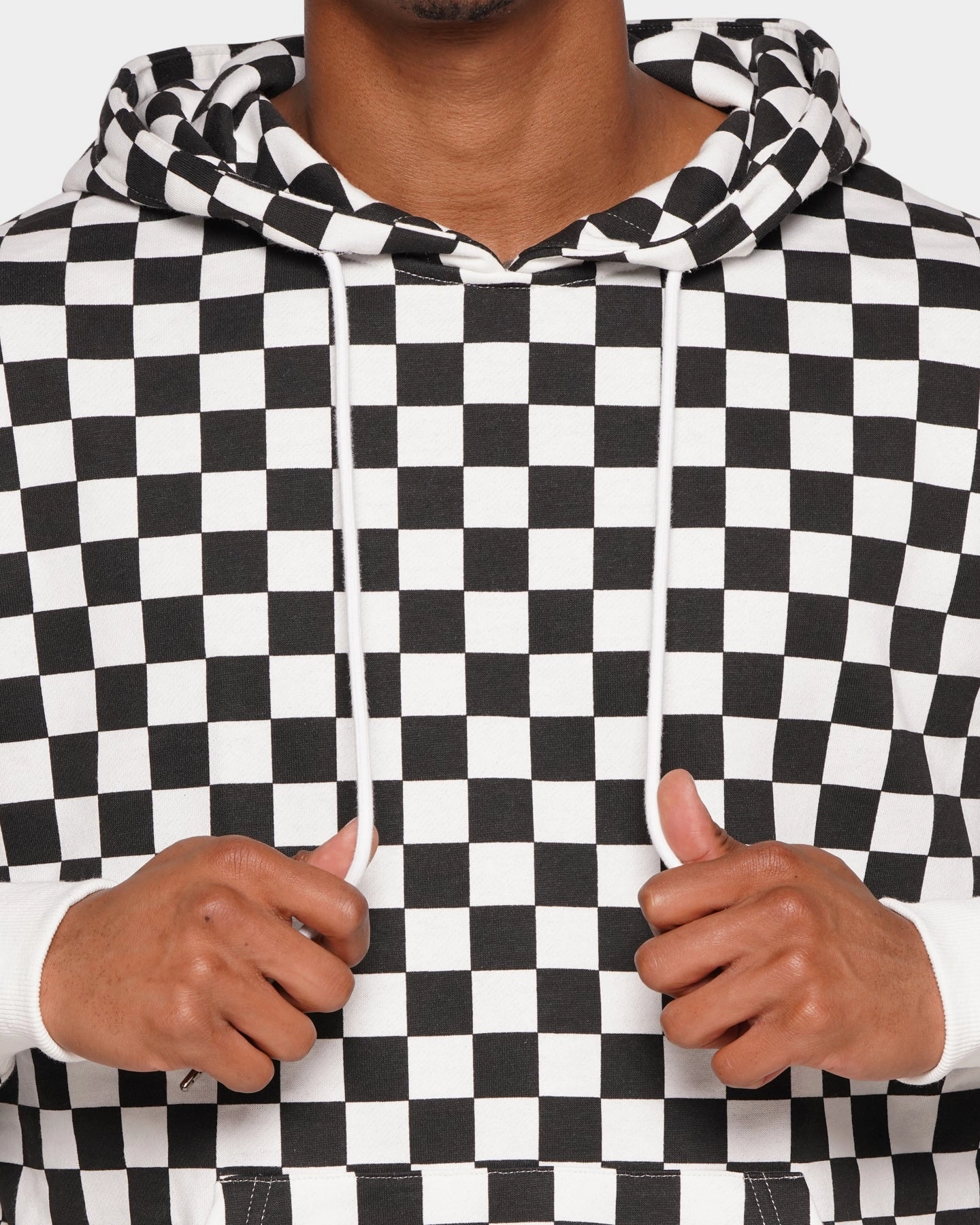 Quick Drying Versatile Wear XXIII Keary Checker Hoodie Black/White