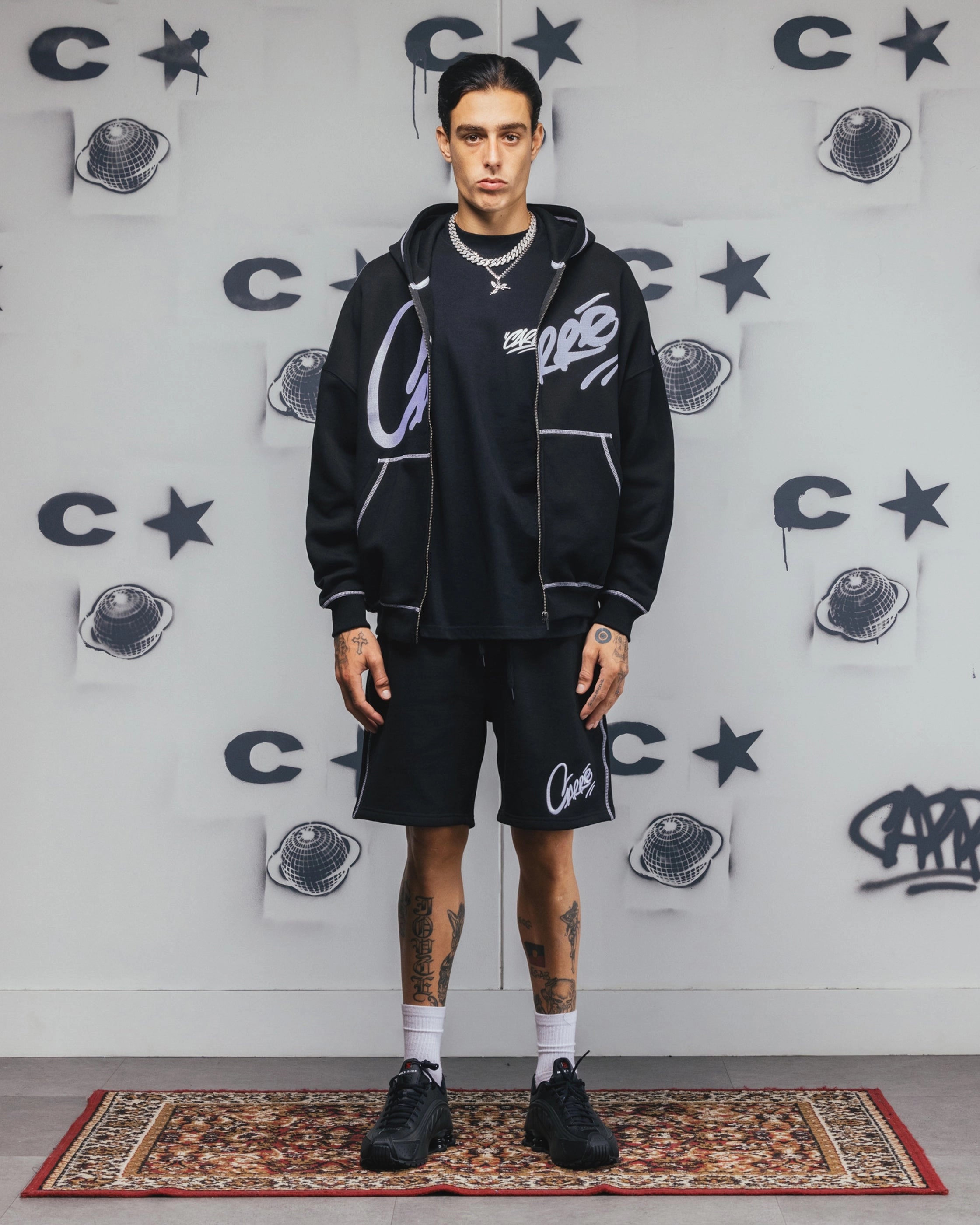 Carre Corrupt Sweat Shorts Black Breathable Material