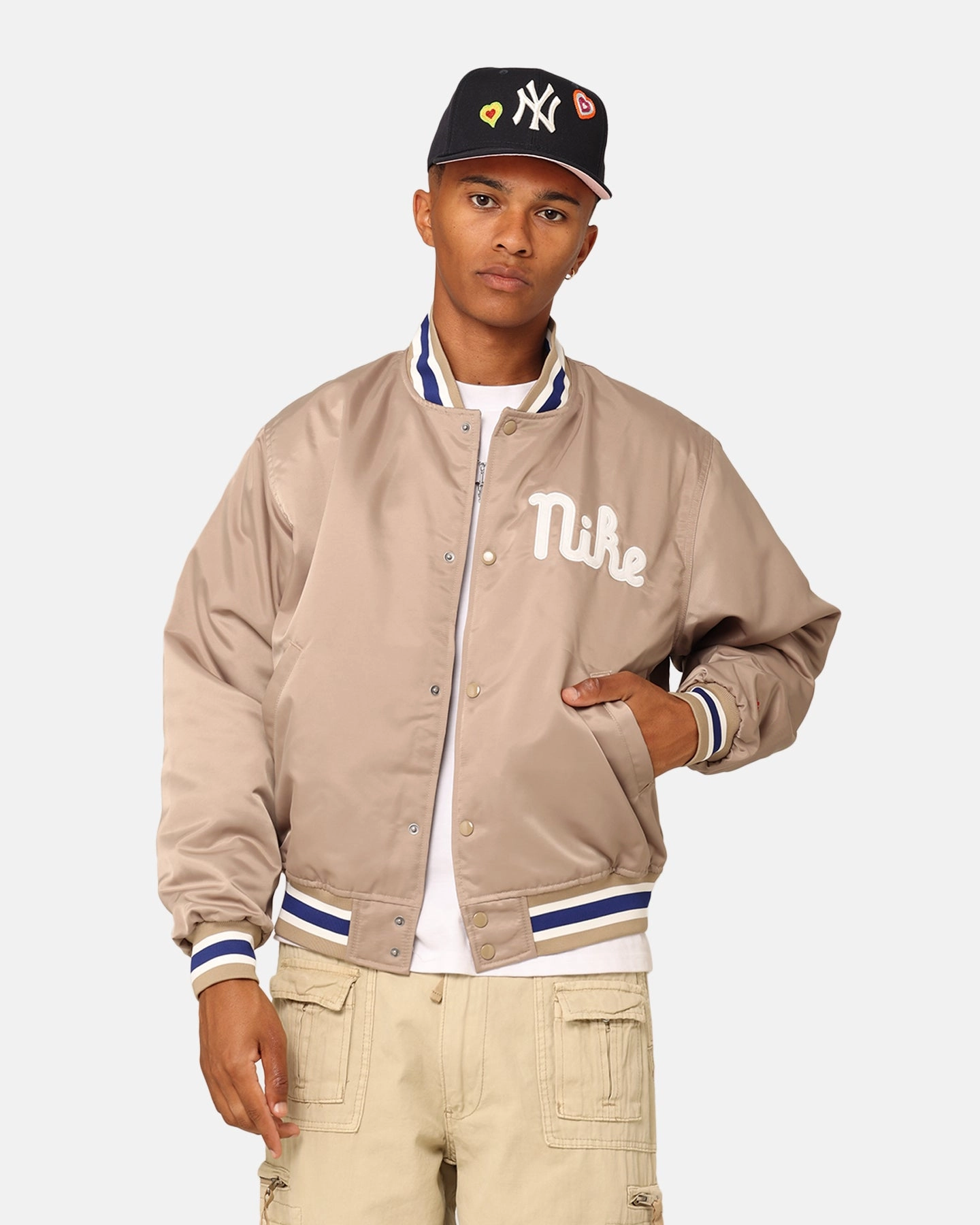 Nike Dugout Satin Jacket Khaki/Sail/Deep Warm and Cozy planned purchase