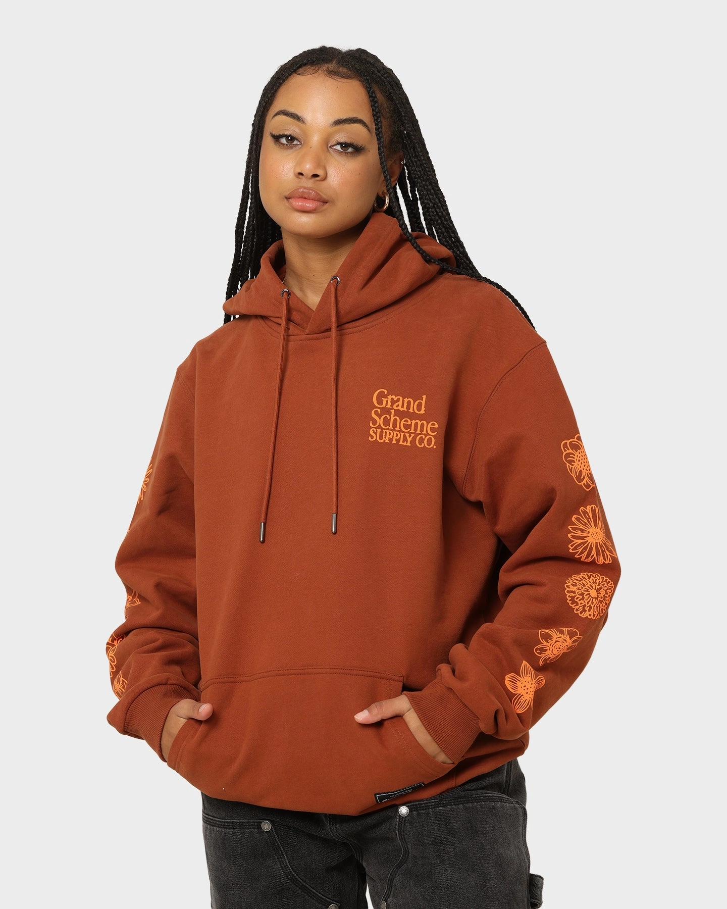 Pendant suitable for extreme sports Grand Scheme Always Good Hoodie Brown