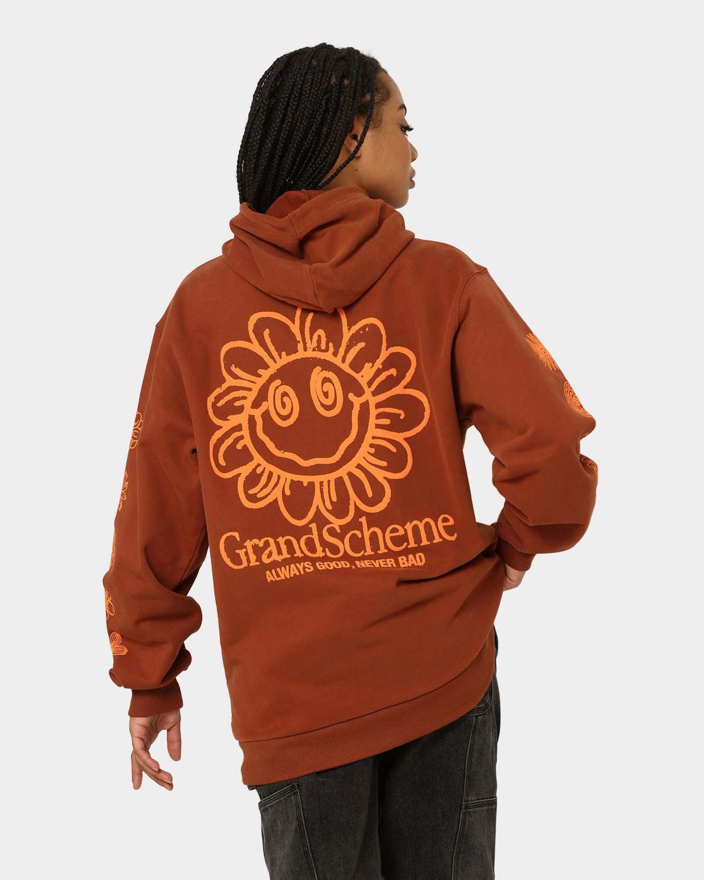 All-Weather Comfort Grand Scheme Always Good Hoodie Brown